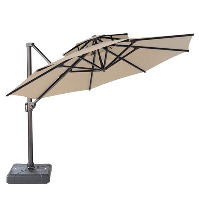 Crestlive S 12 Ft Tan Slide Tilt, What Color Patio Umbrella Is Best For Sun Protection