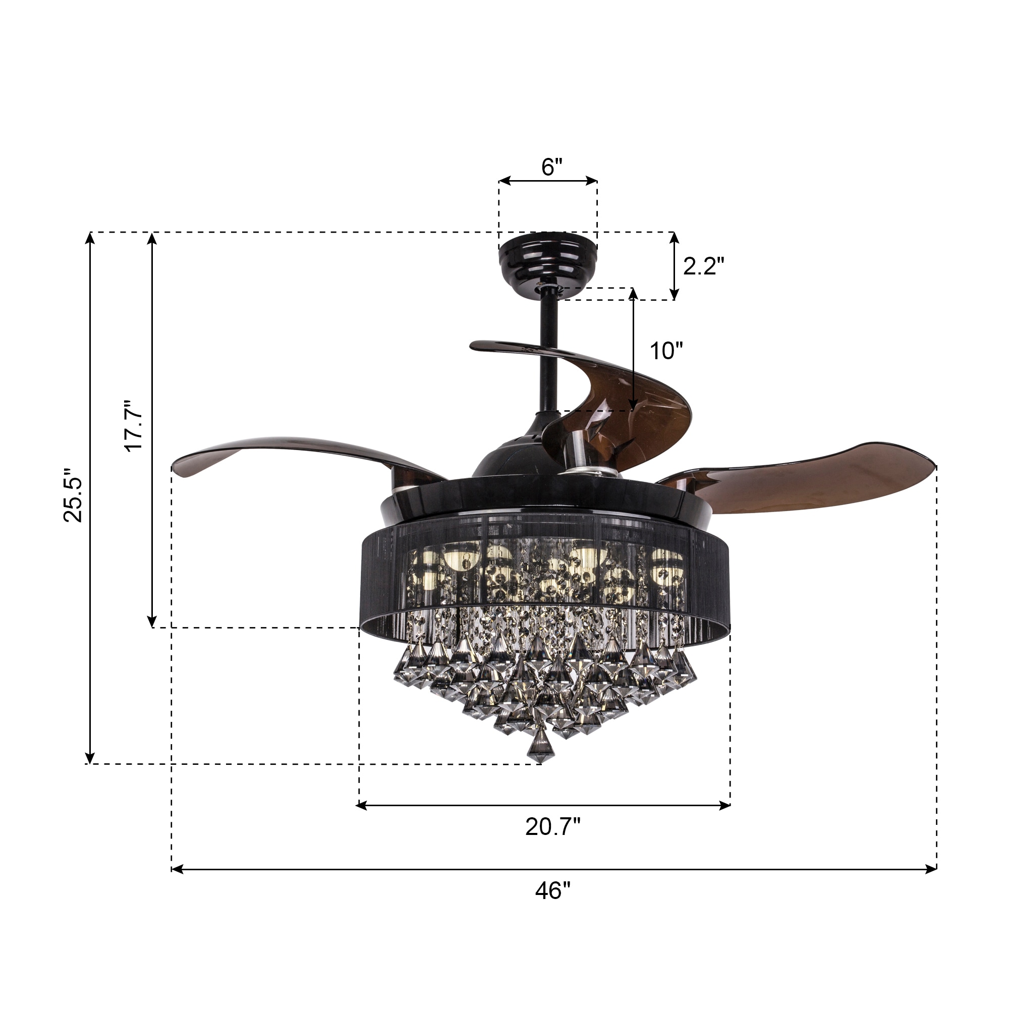 Matrix Decor MDF4601BK110V Ceiling-Fans - View #8