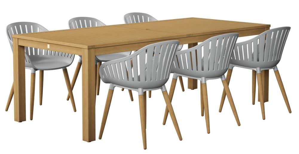 International Home EN-IH-ALAMA-7PC Amazonia Brown Contemporary/Modern Dining Room Set with Rectangular Table ( Seats 6 )