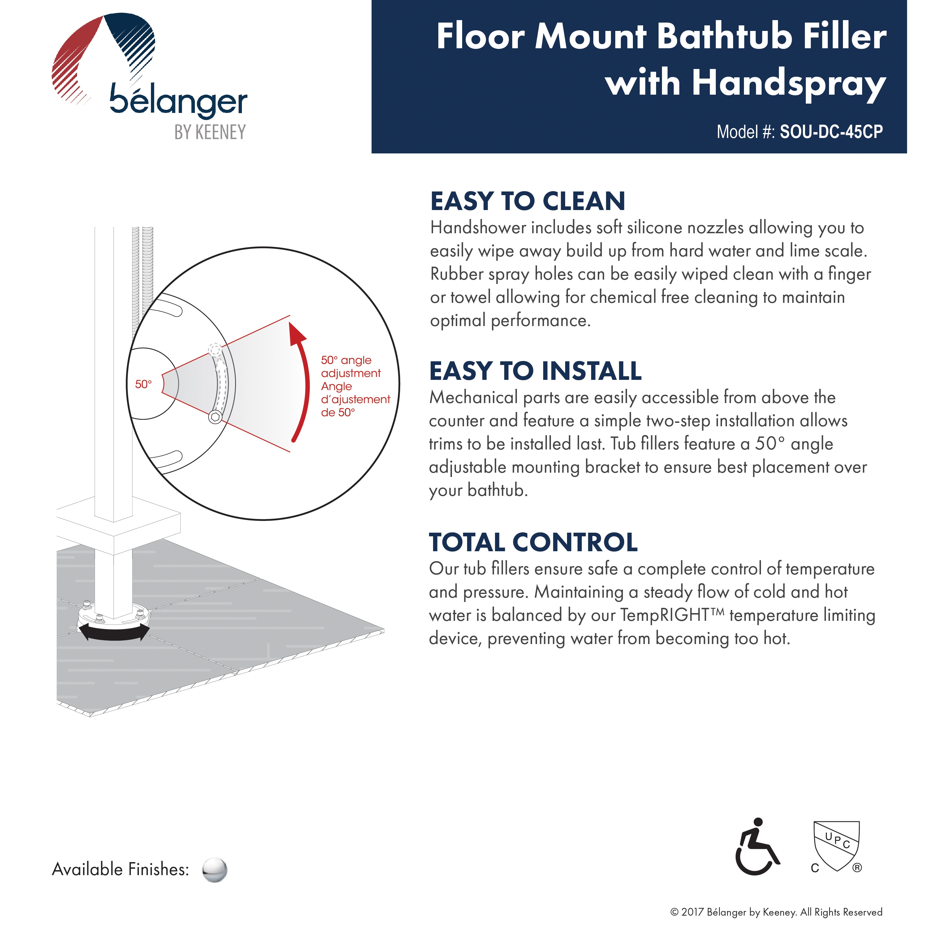 Belanger U-DC-45CP Roman-Tub-Faucets - View #5