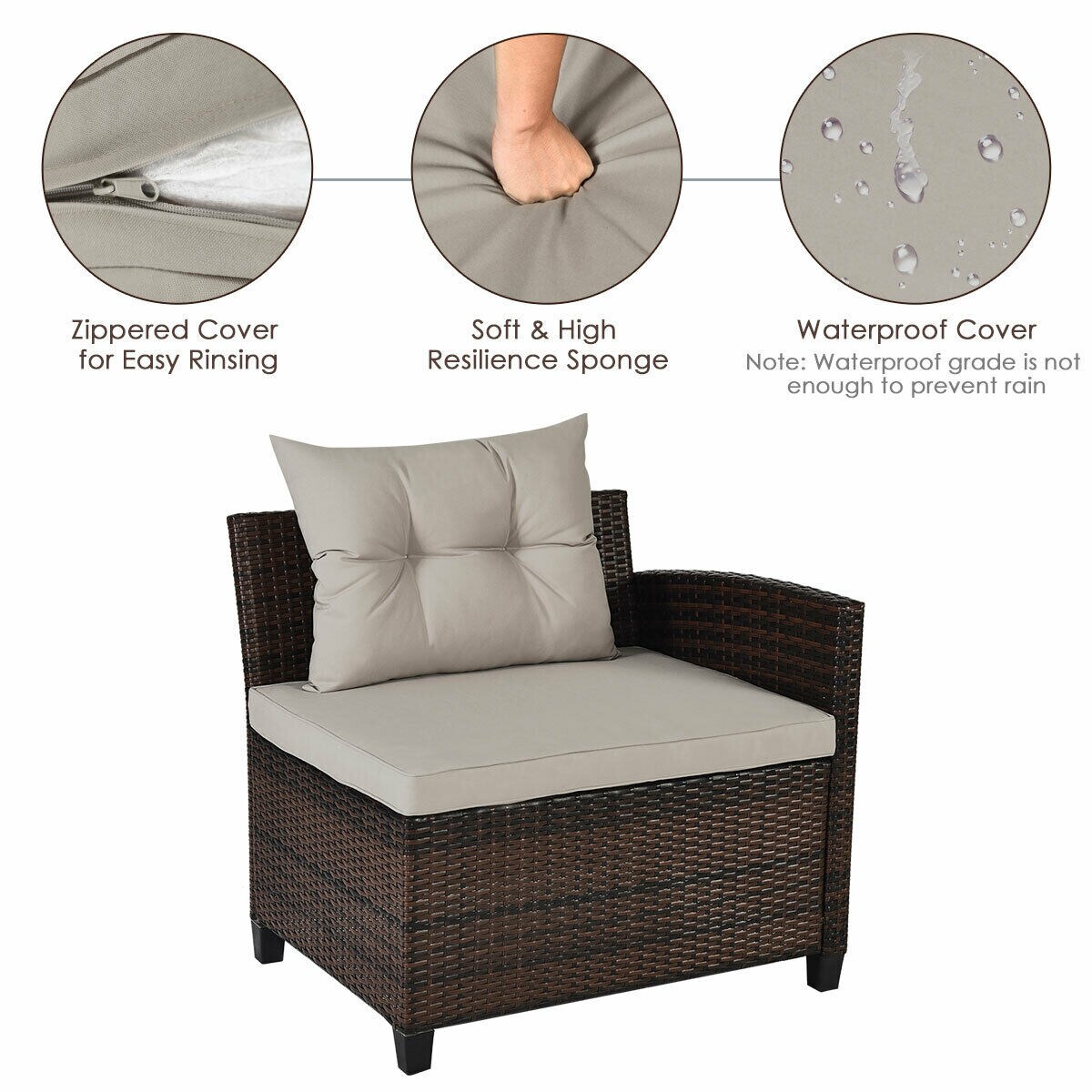 Forclover HYFE-68655ABN Patio-Conversation-Sets - View #6