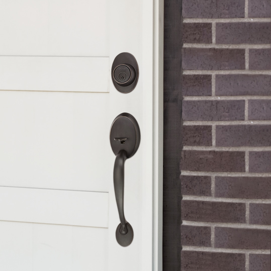 Design House Coventry Oil Rubbed Bronze Keyed Entry Door Handleset with Accent Lever 791699 Sansujyuku sansujyuku.com