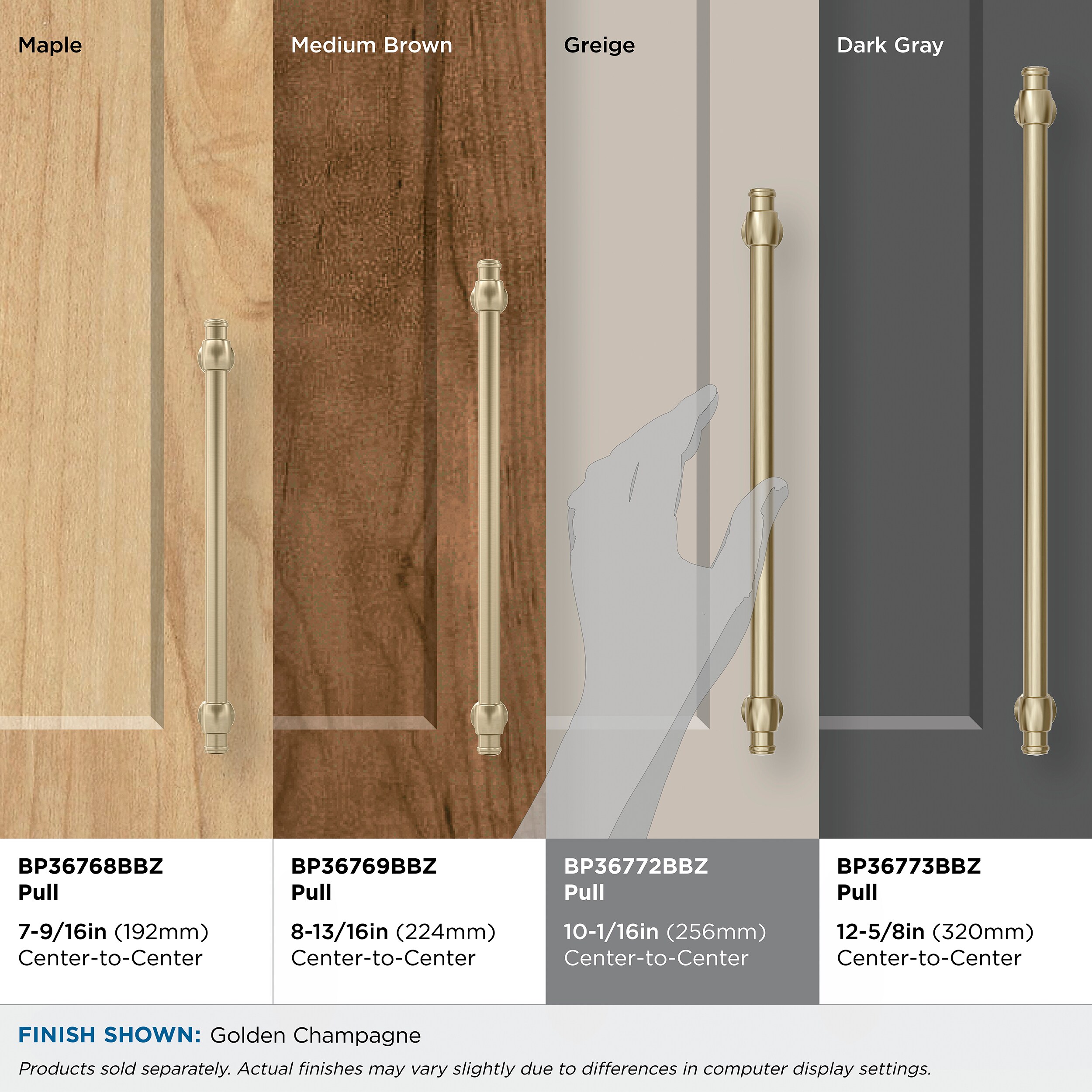 Amerock BP36772BBZ Cabinet-Pulls - View #6
