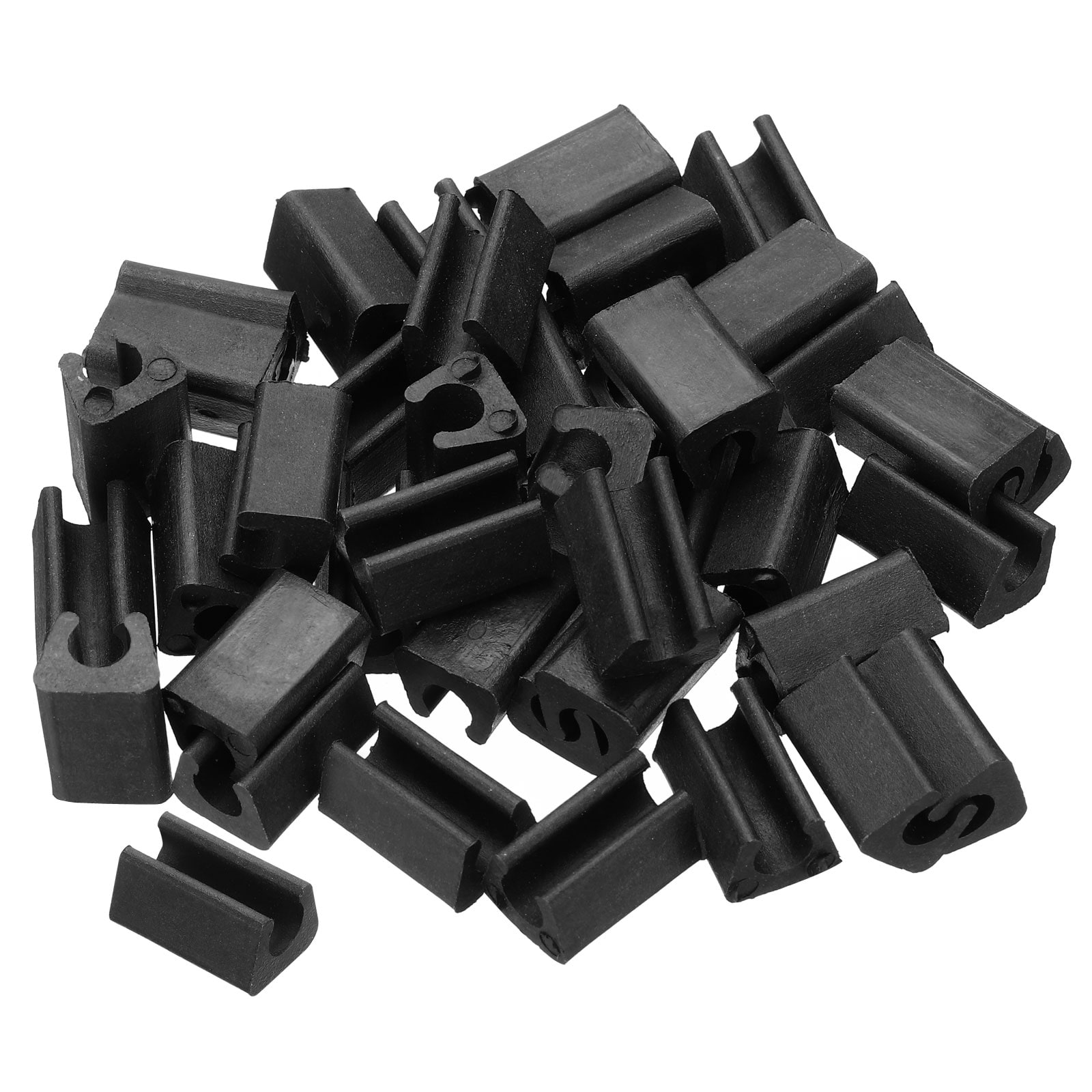 Kitchen Sink Rack Feet 40 Pack 4mm ID Plastic Sink Protective Replacement Feet Wire Bumpers Protector for Kitchen Sink Grid Black