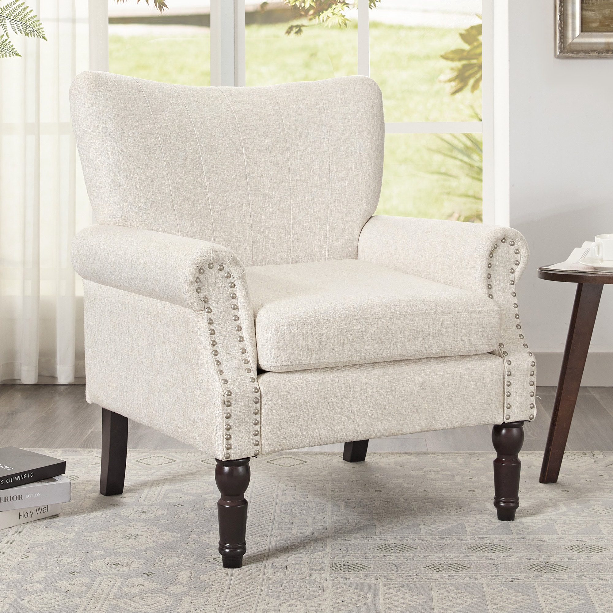 LUE BONA YX-006-01LS Modern Beige/Fabric Accent Chair