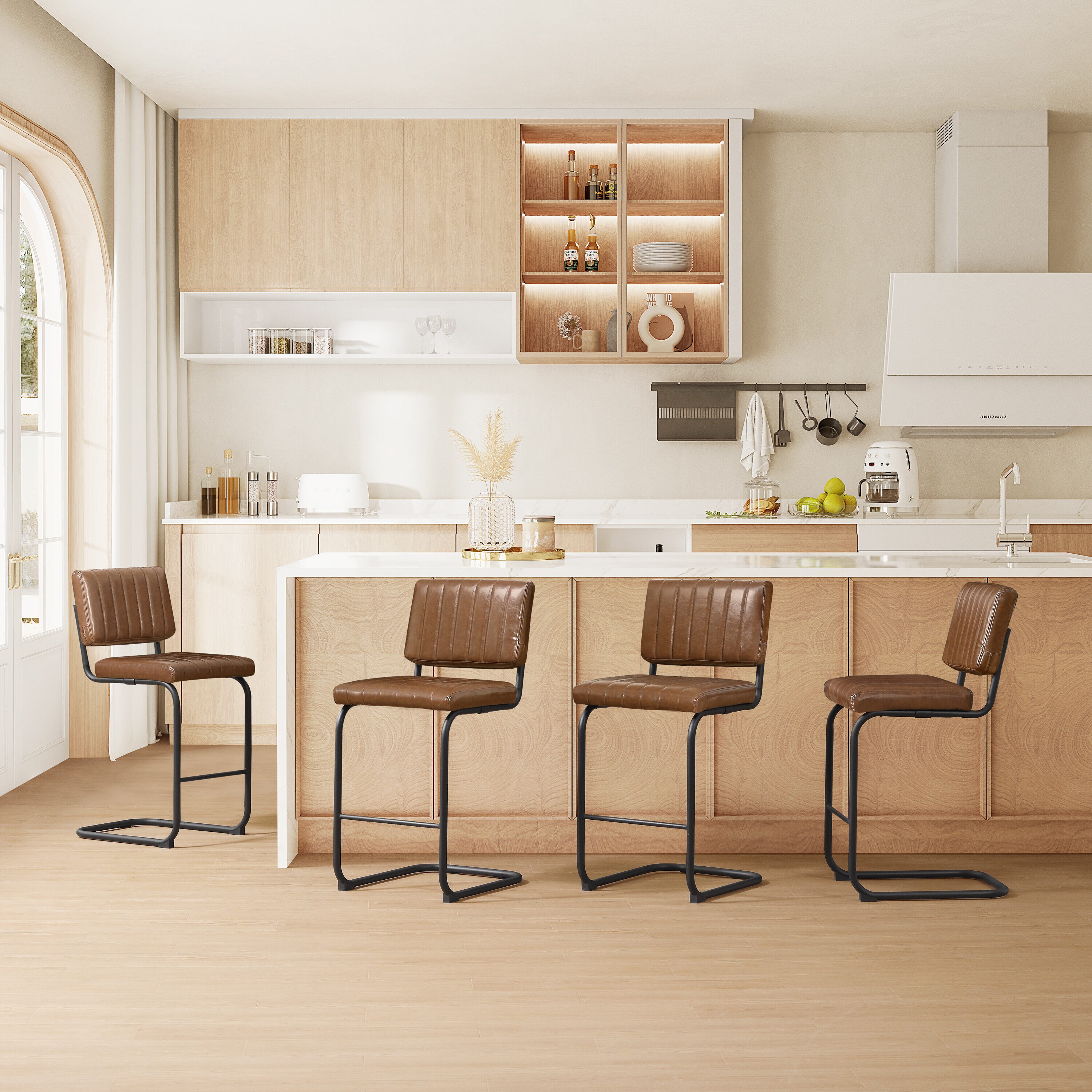 Art Leon BS028-2-DABR-PU stools - View #6