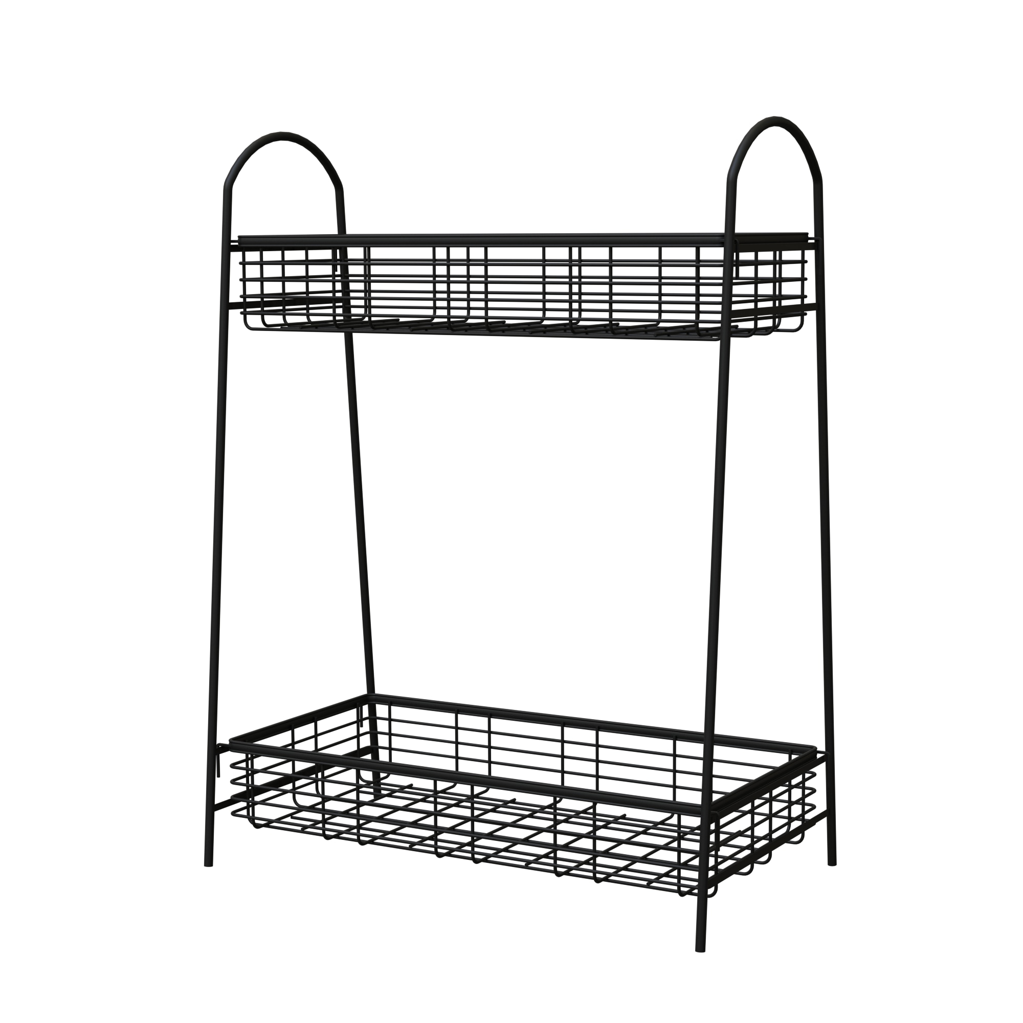 Modern Farmhouse 32-in H x 13-in W Black Indoor/Outdoor Rectangular Steel Plant Stand | - Panacea Products 81417