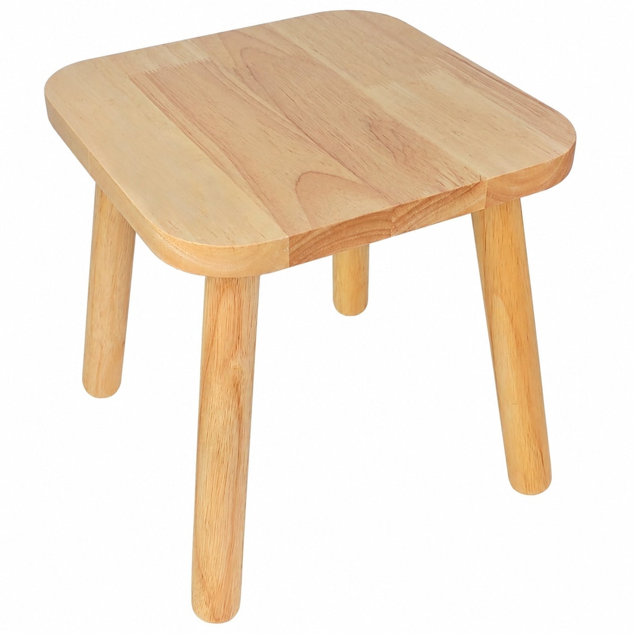 Yichuhaoxi  11 Inch Wooden Step Stool Solid Rubber Wood Non Slip Foot Stool Supports 300 lbs for Adults and Kids Bedroom Bathroom Kitchen Indoor