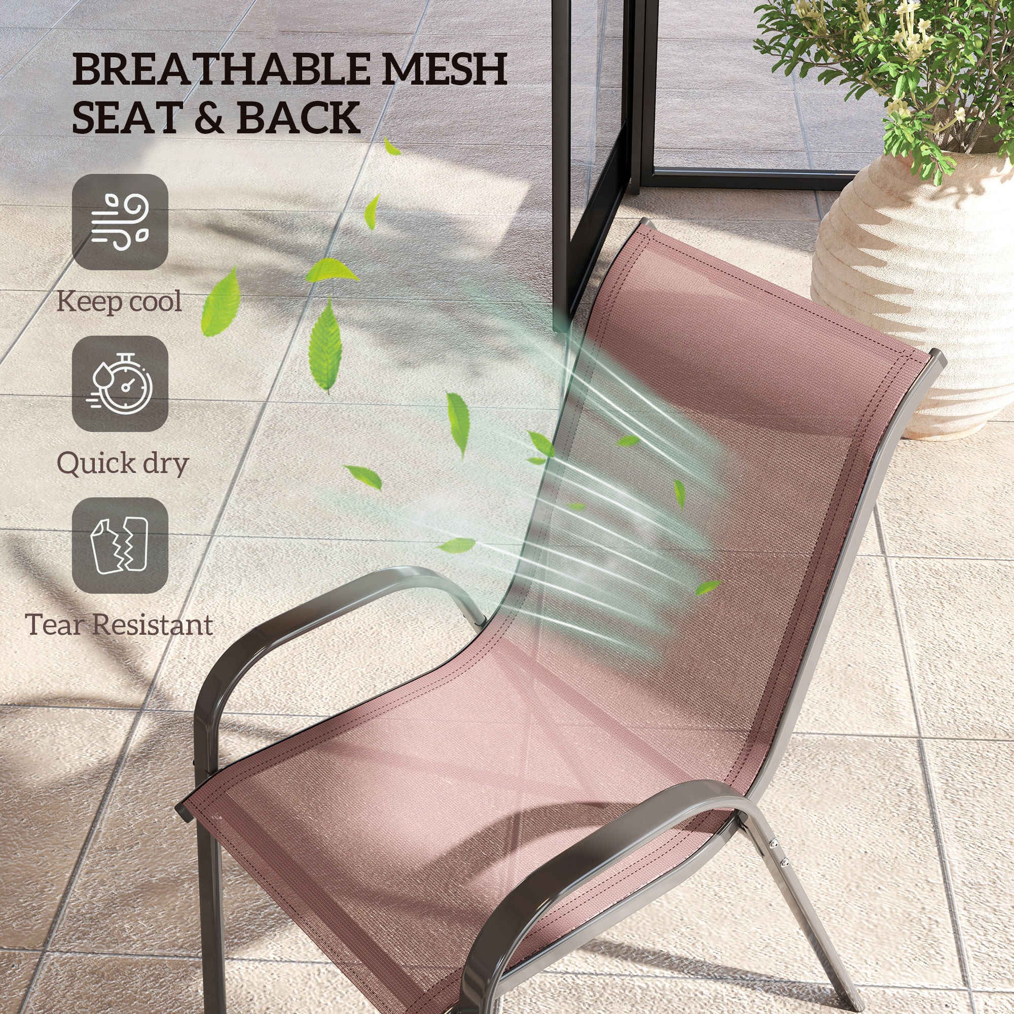 Outsunny 84G-668V01DR Patio-Chairs - View #5