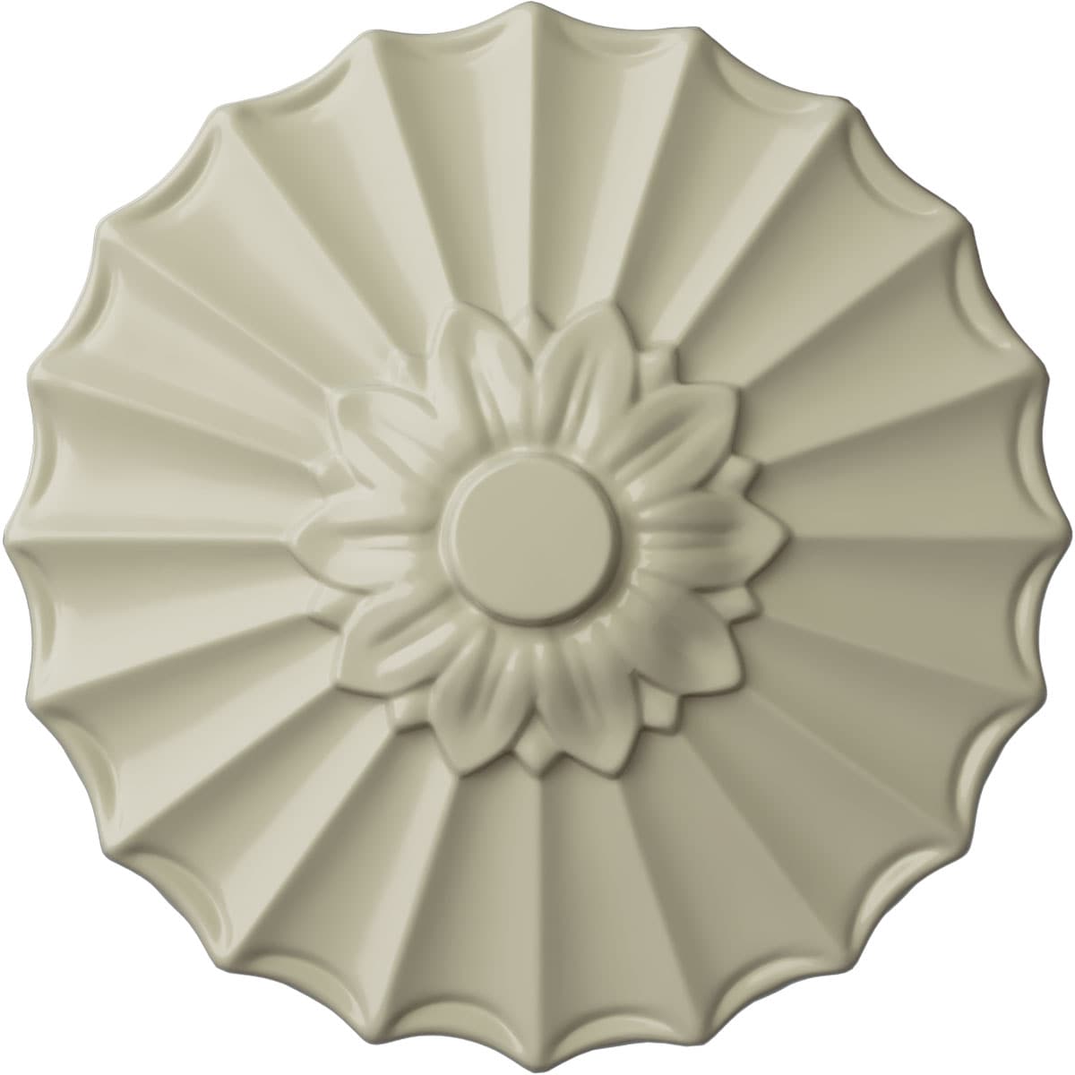 Ekena Millwork CM09SHCYF Shakuras 9-in W x 9-in L Painted Clear Yellow Polyurethane Whole Ceiling Medallion