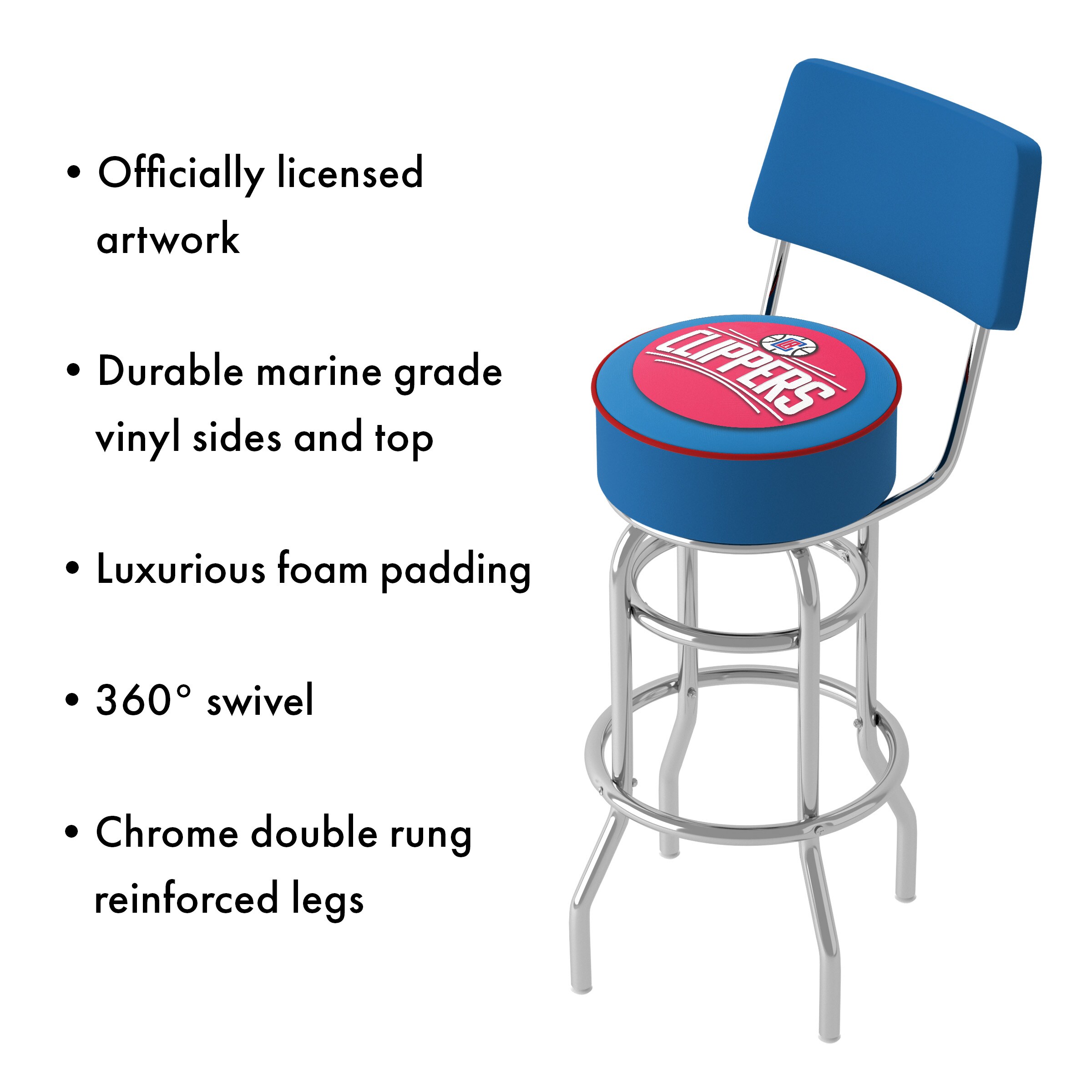 Trademark Gameroom NBA1100-LAC-TWN stools - View #3