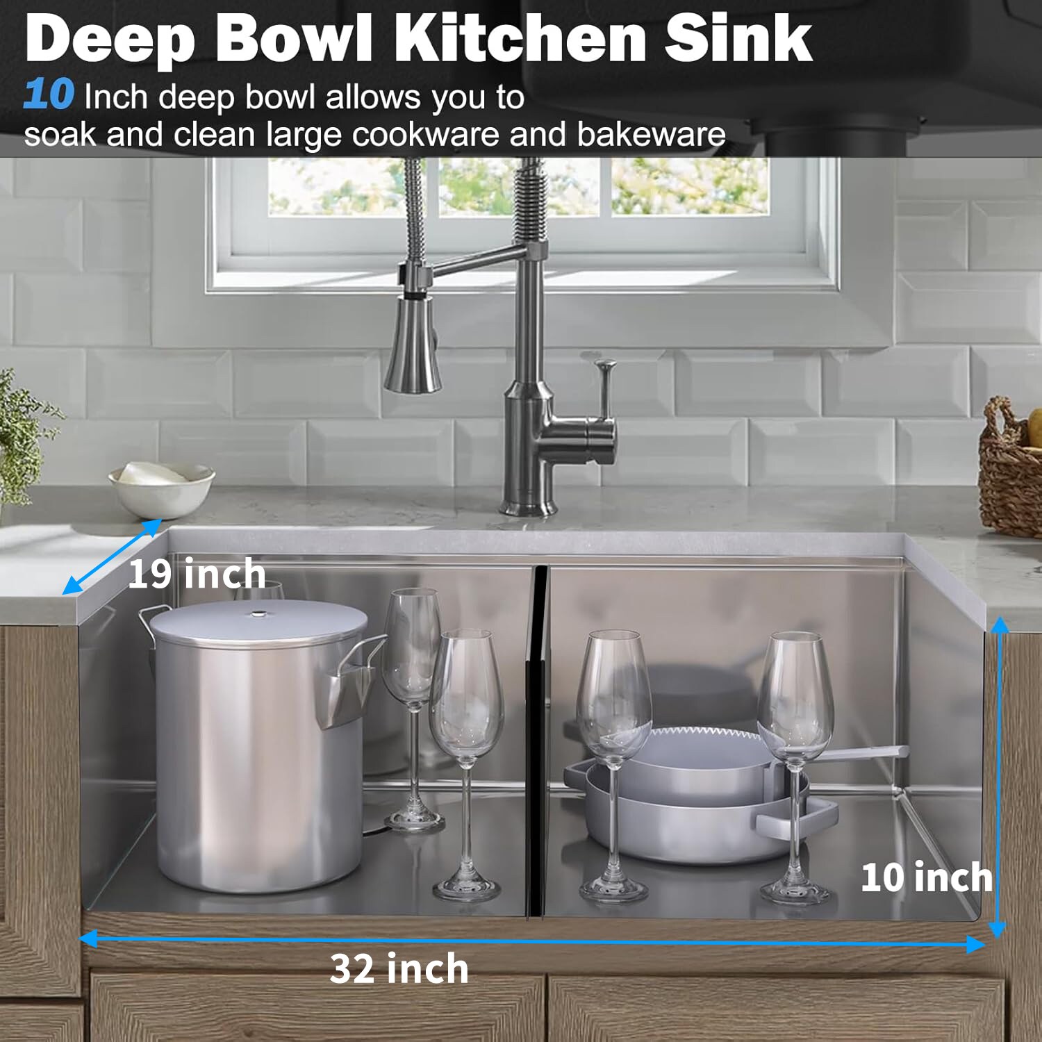 Forclover WHC-SS3219S2SL Kitchen-Sinks - View #6