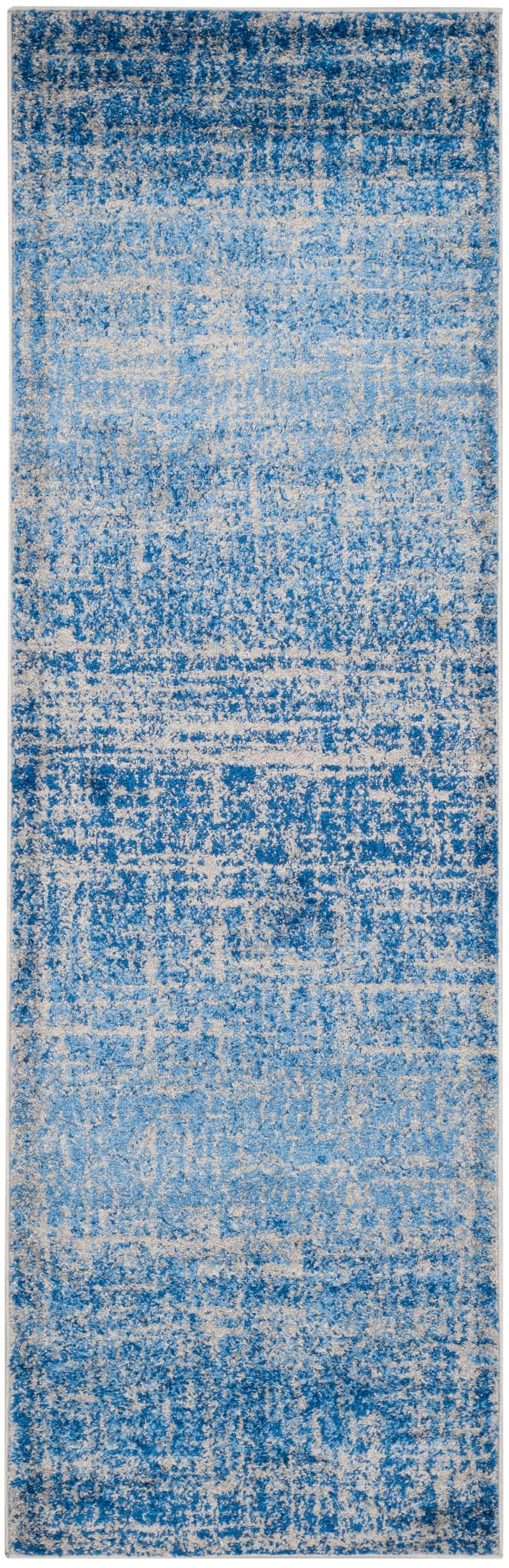 Safavieh ADR116D-220 Adirondack Lannet 2 x 20 (ft) Loomed Polypropylene Blue/Silver Rectangular Indoor Abstract Industrial Runner rug