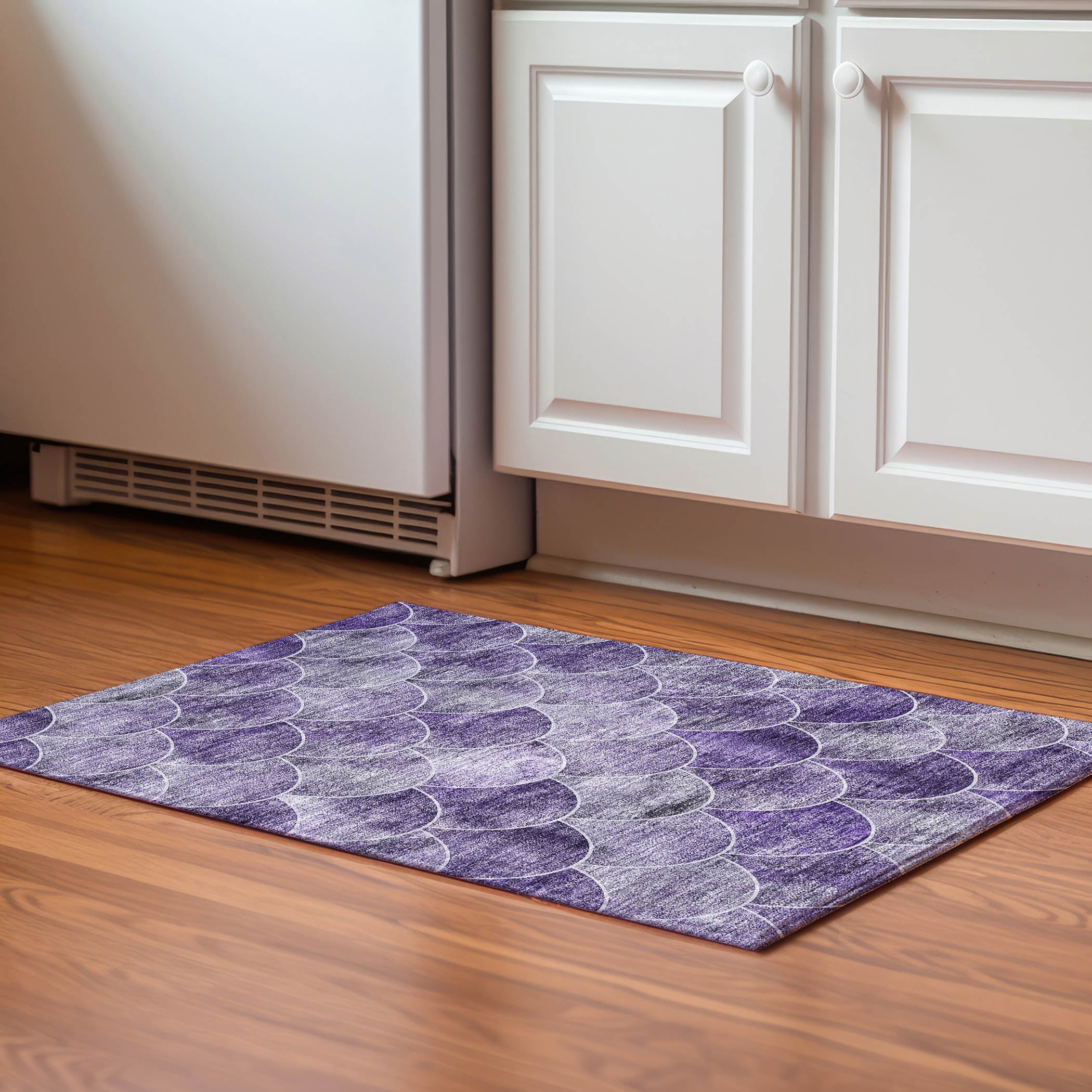 Addison Rugs AMF594PP20X30 Mayfield AMF594PP 2 x 3 (ft) Loomed Polyester Purple Rectangular Indoor Geometric Machine washable Area rug