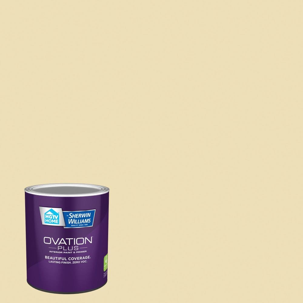HGTV HOME by Sherwin-Williams 3007-6B-2557204 Ovation Plus Eggshell Homey Cream 3007-6B Latex Interior Paint Paint + Primer ( 1-quart )