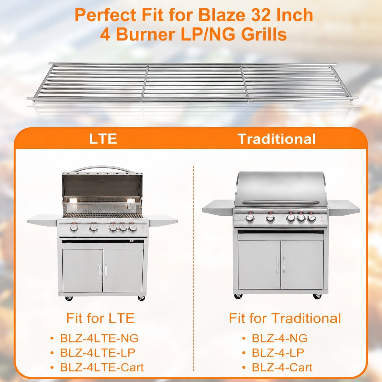JVFCXXV LJV0712C117 Gas-Grill-Cookgrates-Warmracks - View #3