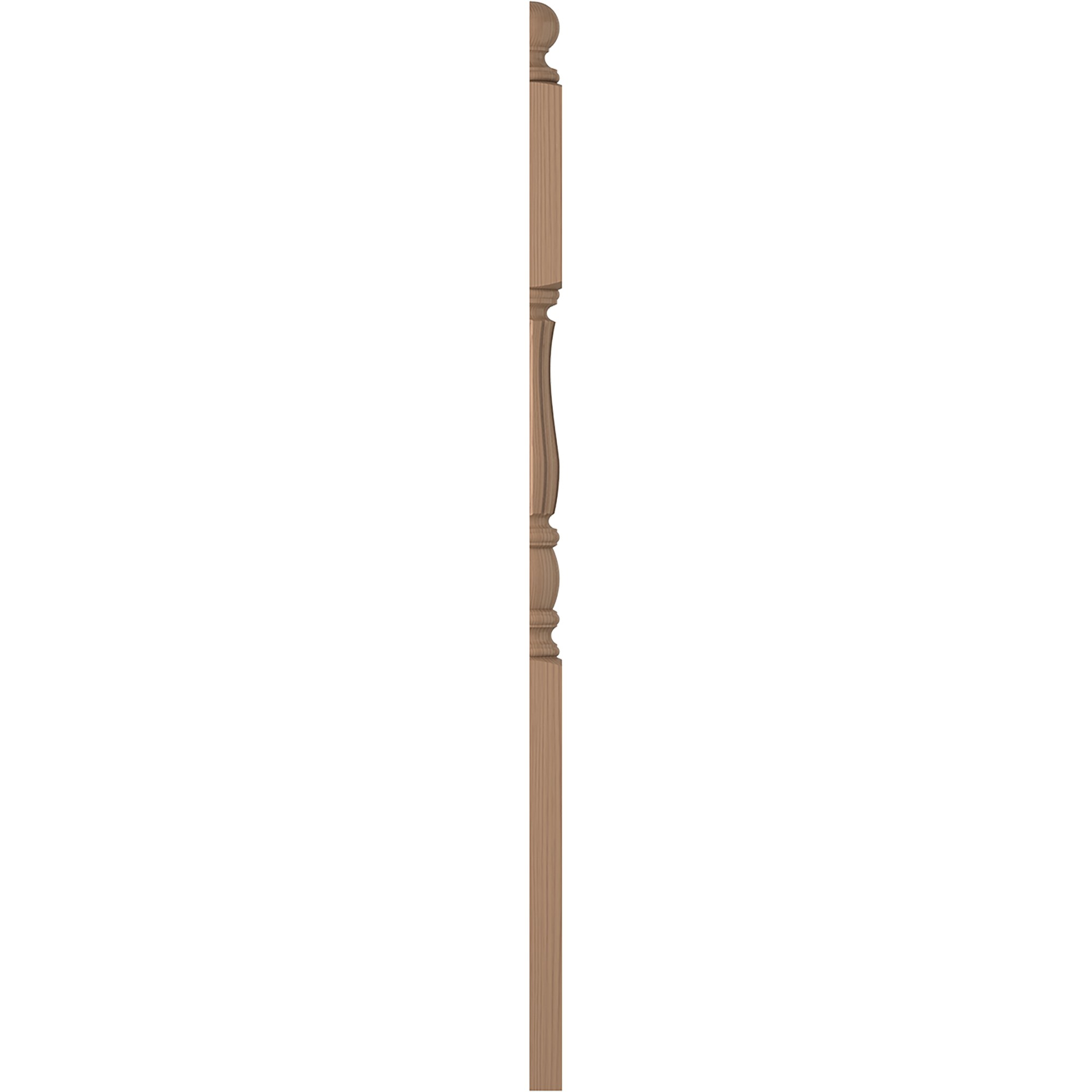 L.J. Smith Stair Systems LJF-3345BT 1-2-P 3.5-in x 57.75-in Unfinished Poplar Stair Newel Post