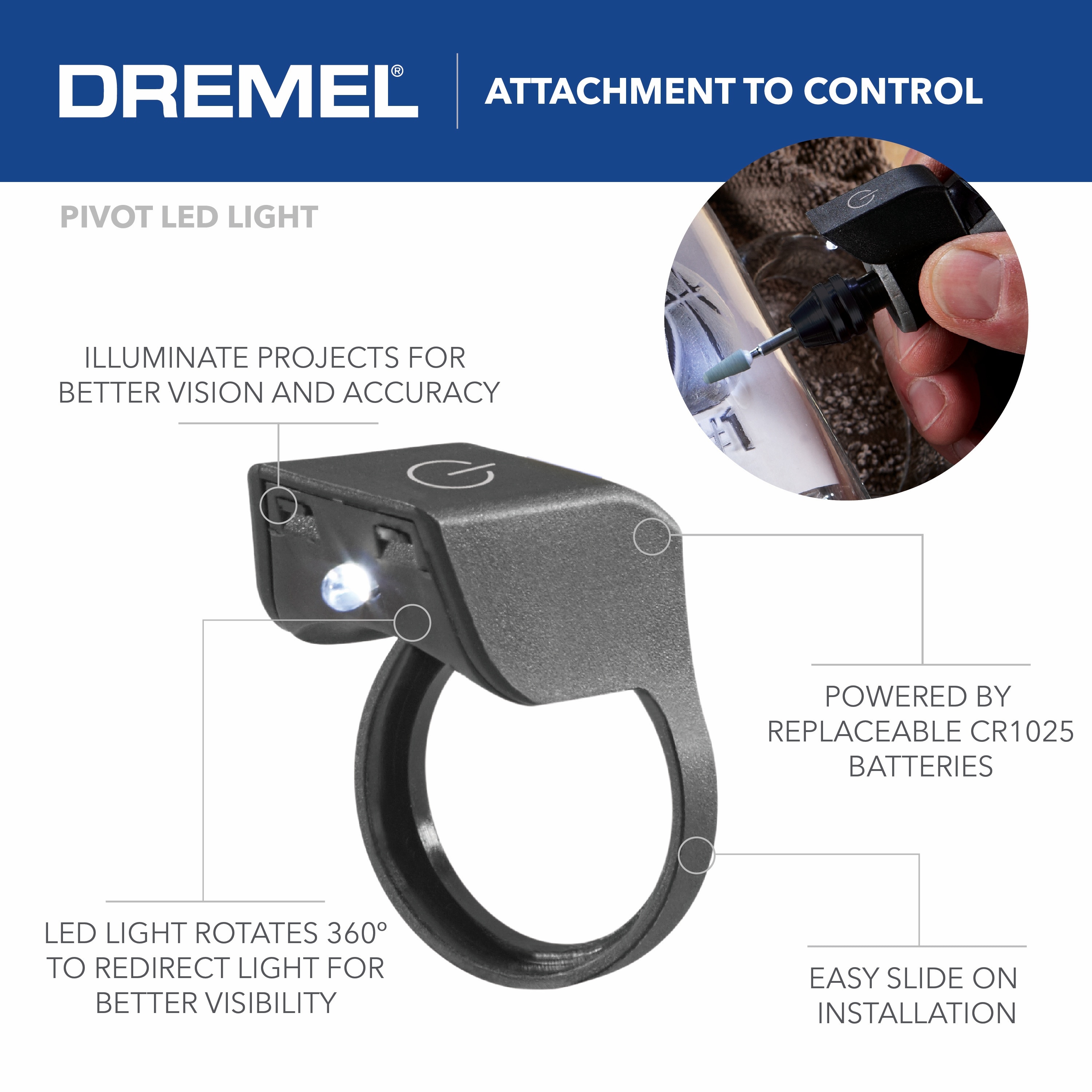 Dremel F0134300JB 4300-3/45 EZ Wrap Multi Tool + 3 Attachments & 45  Accessories