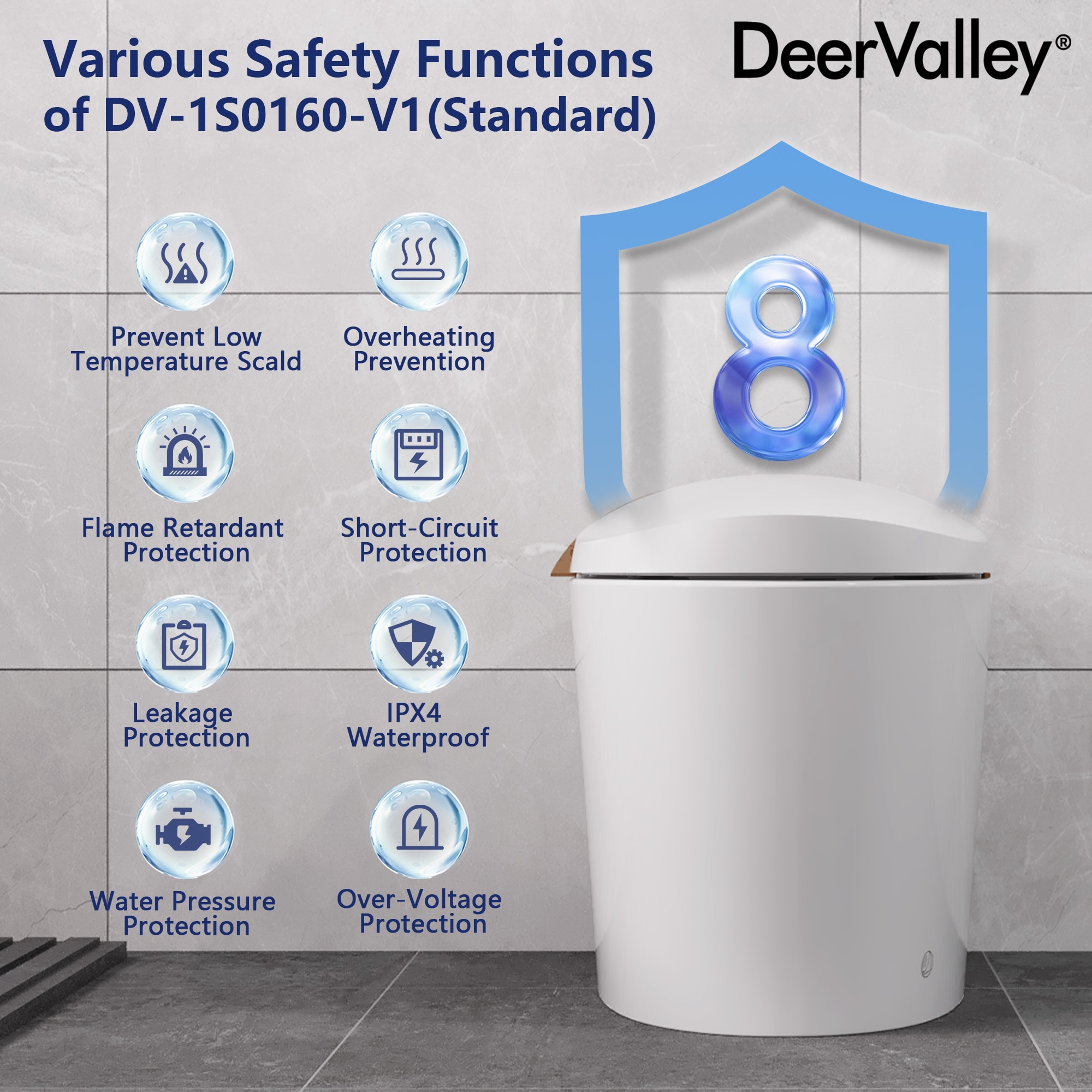 White Tankless Smart Elongated Toilet with Heated Seat