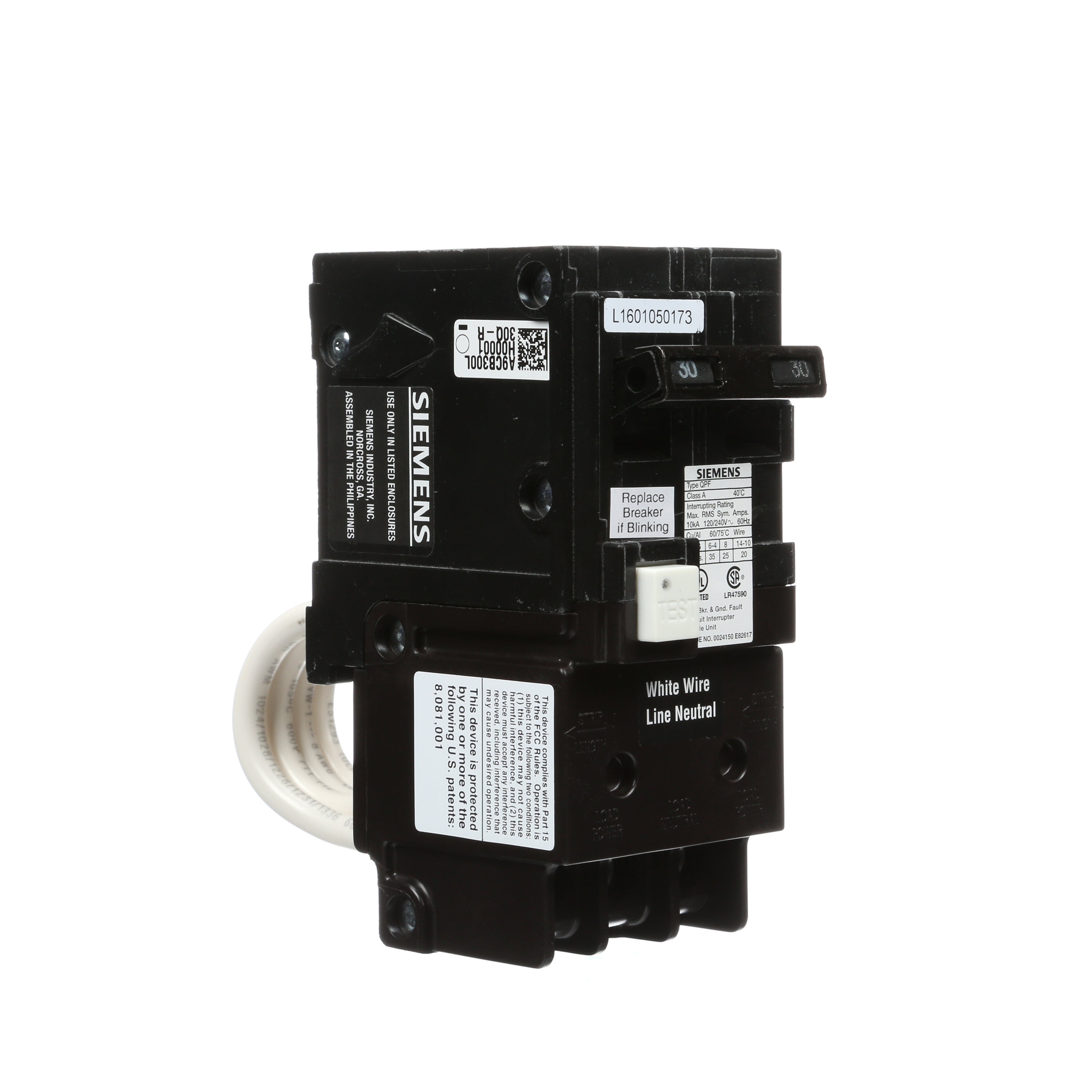 Siemens QPF 30-amp 2-Pole Gfci Circuit Breaker in the Circuit Siemens QPF 30-amp 2-Pole Gfci Circuit Breaker in the Circuit