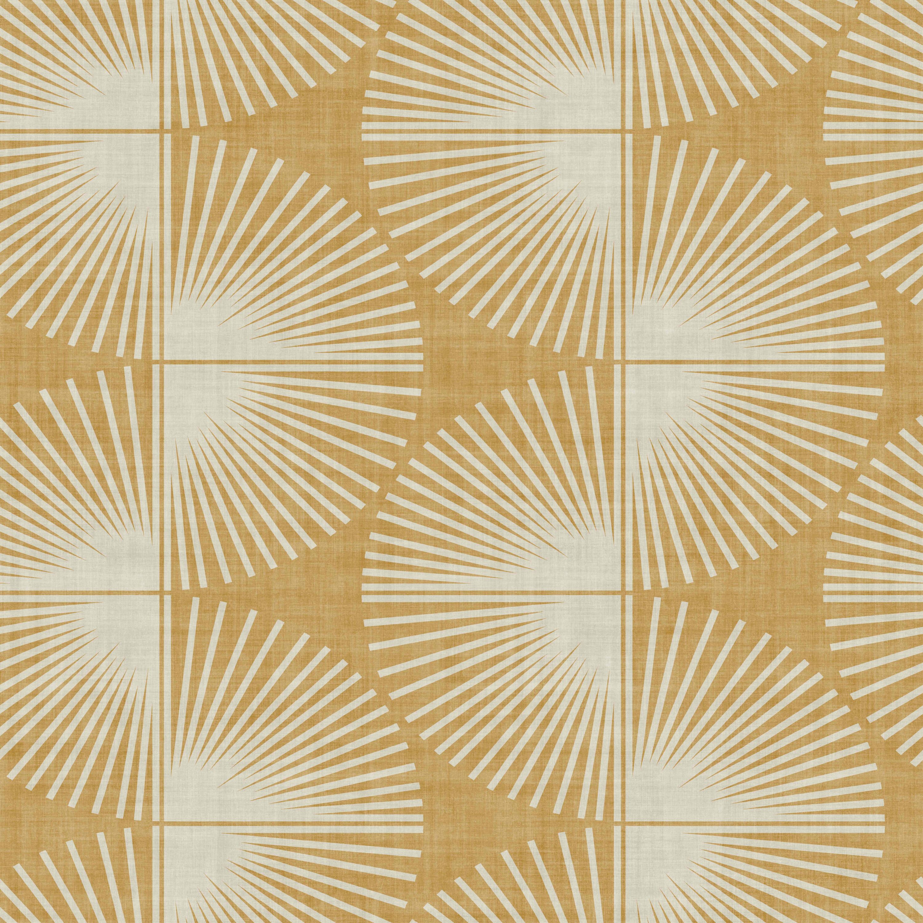 Turmeric Yellow and Cream Geometric Peel and Stick Wallpaper