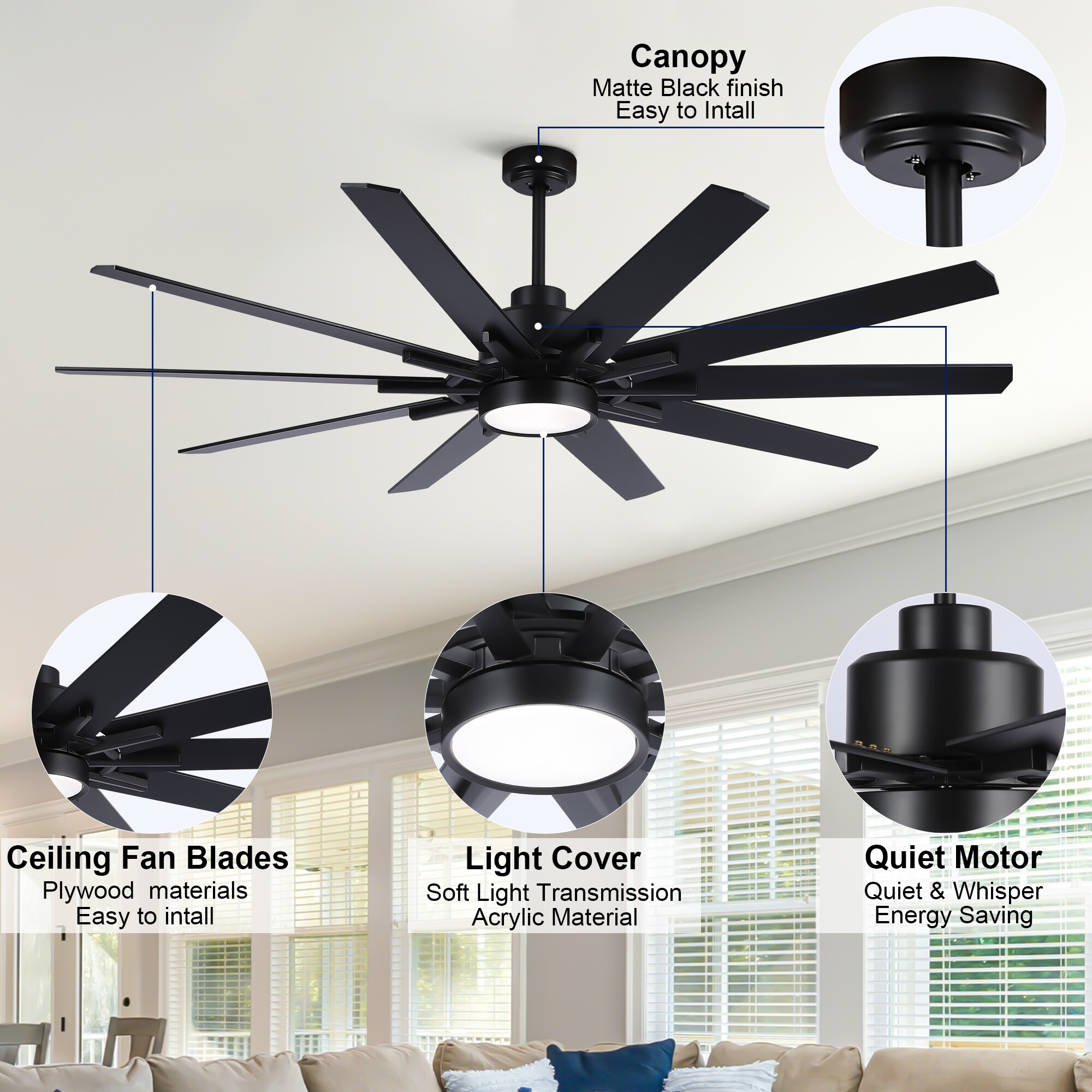 YUHAO LSDC1197BK72 Ceiling-Fans - View #18