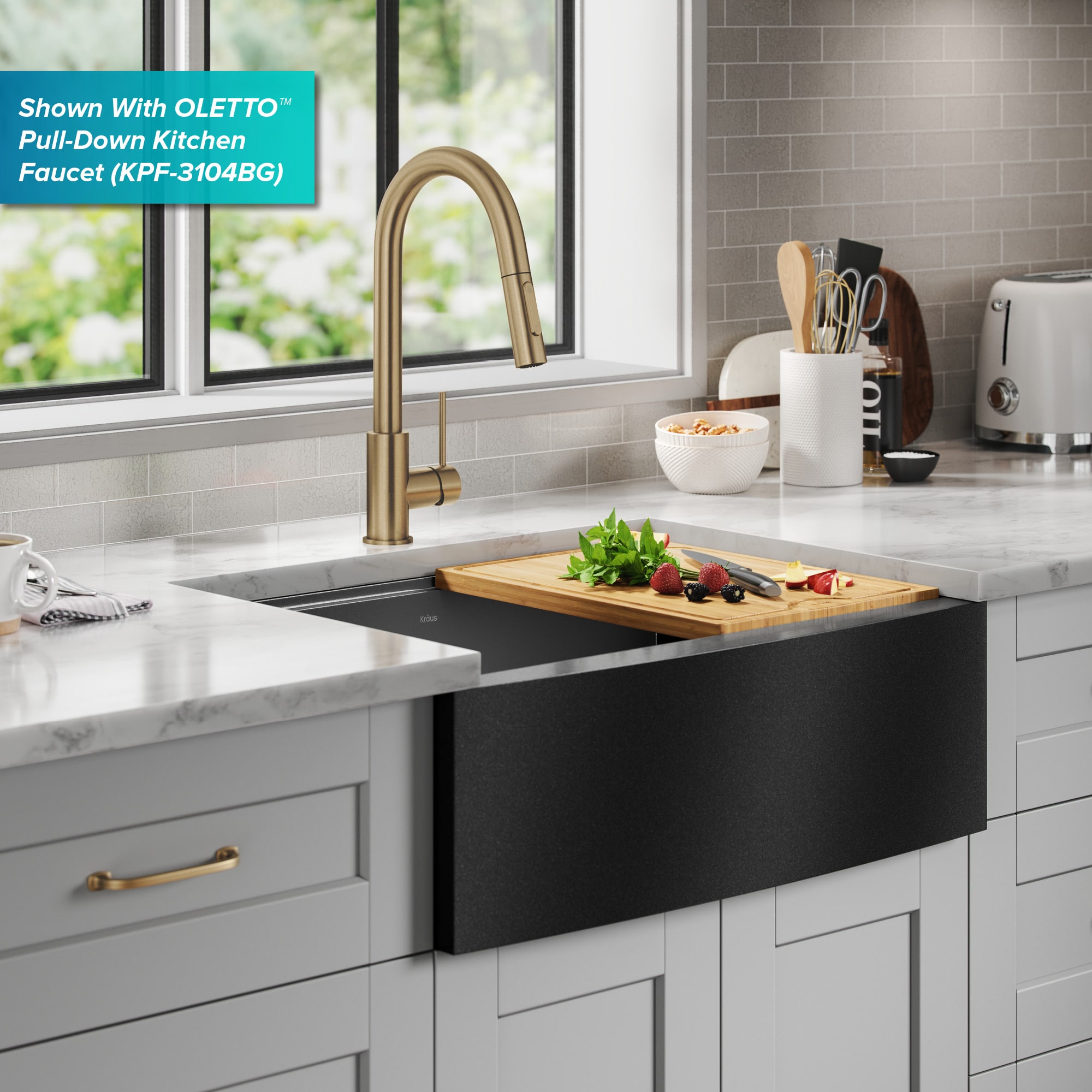 Kraus KWF210-27-PGM Kitchen-Sinks - View #12