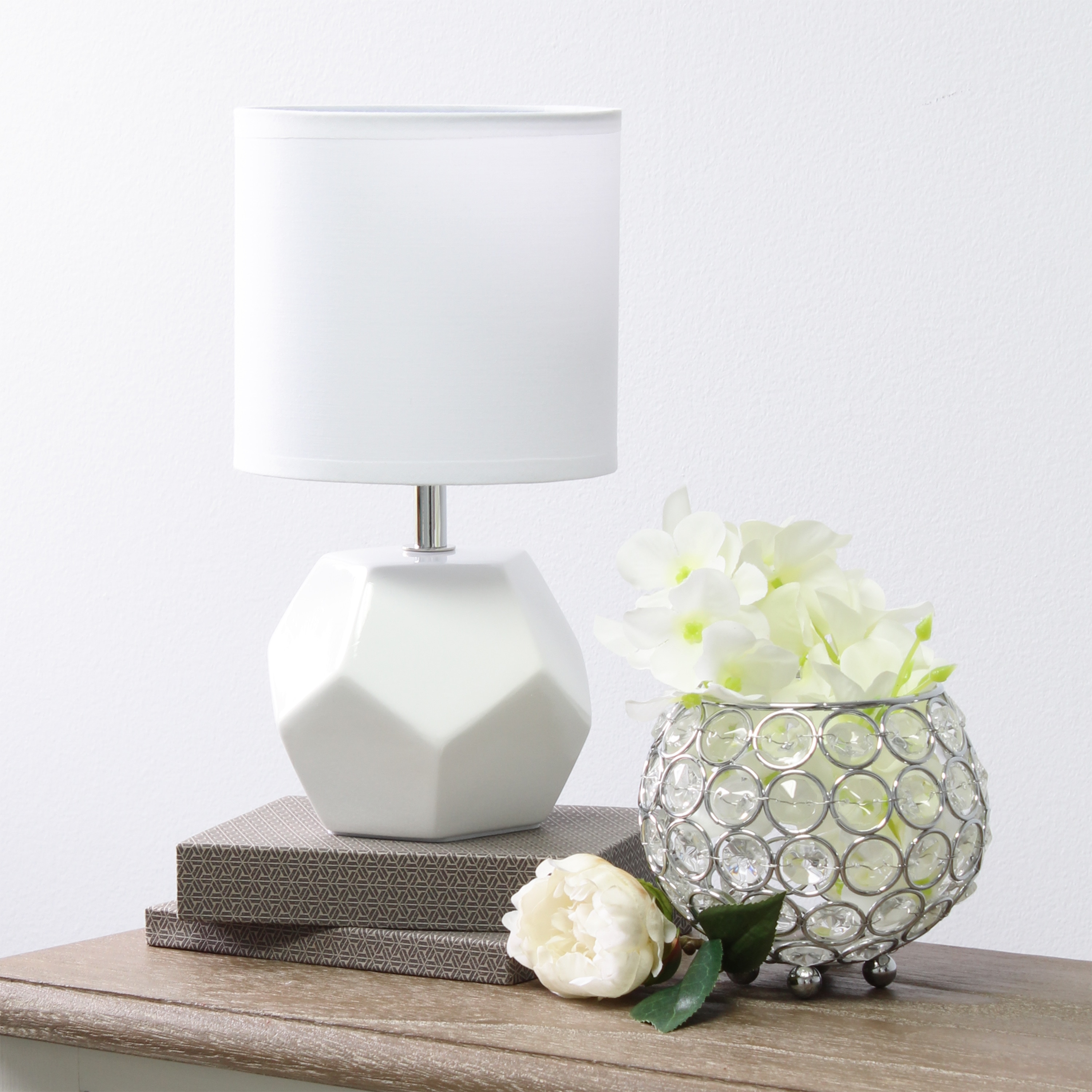 Simple Designs LT2065-WHT-LB Table-Lamps - View #4