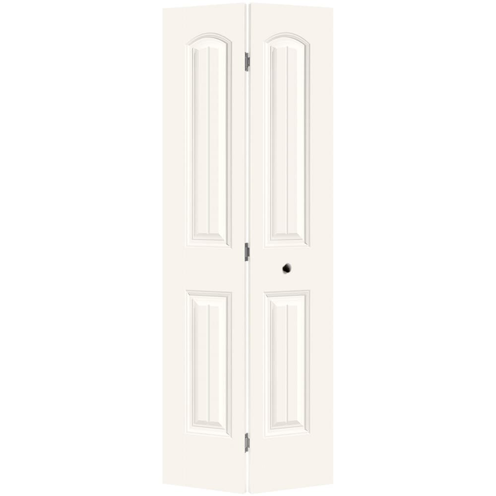 Masonite 1443489 Cheyenne 30-in x 80-in White 2-panel Smooth Hollow core Prefinished Molded composite Closet Bifold Door ( Hardware Included )