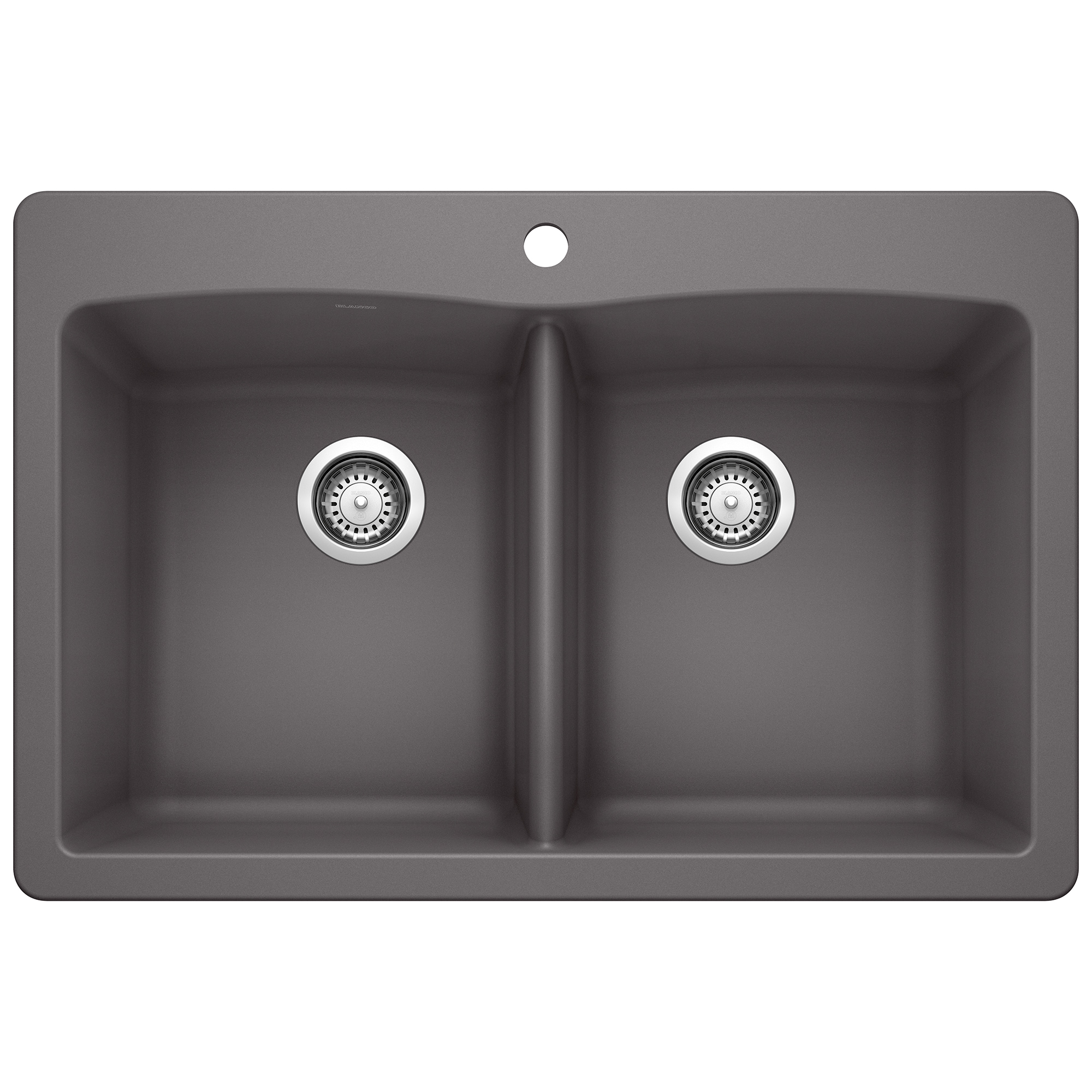 BLANCO 441466 Diamond Silgranit Dual-mount 33-Inches x 22-Inches Granite Double equal bowl 1-Hole Kitchen Sink