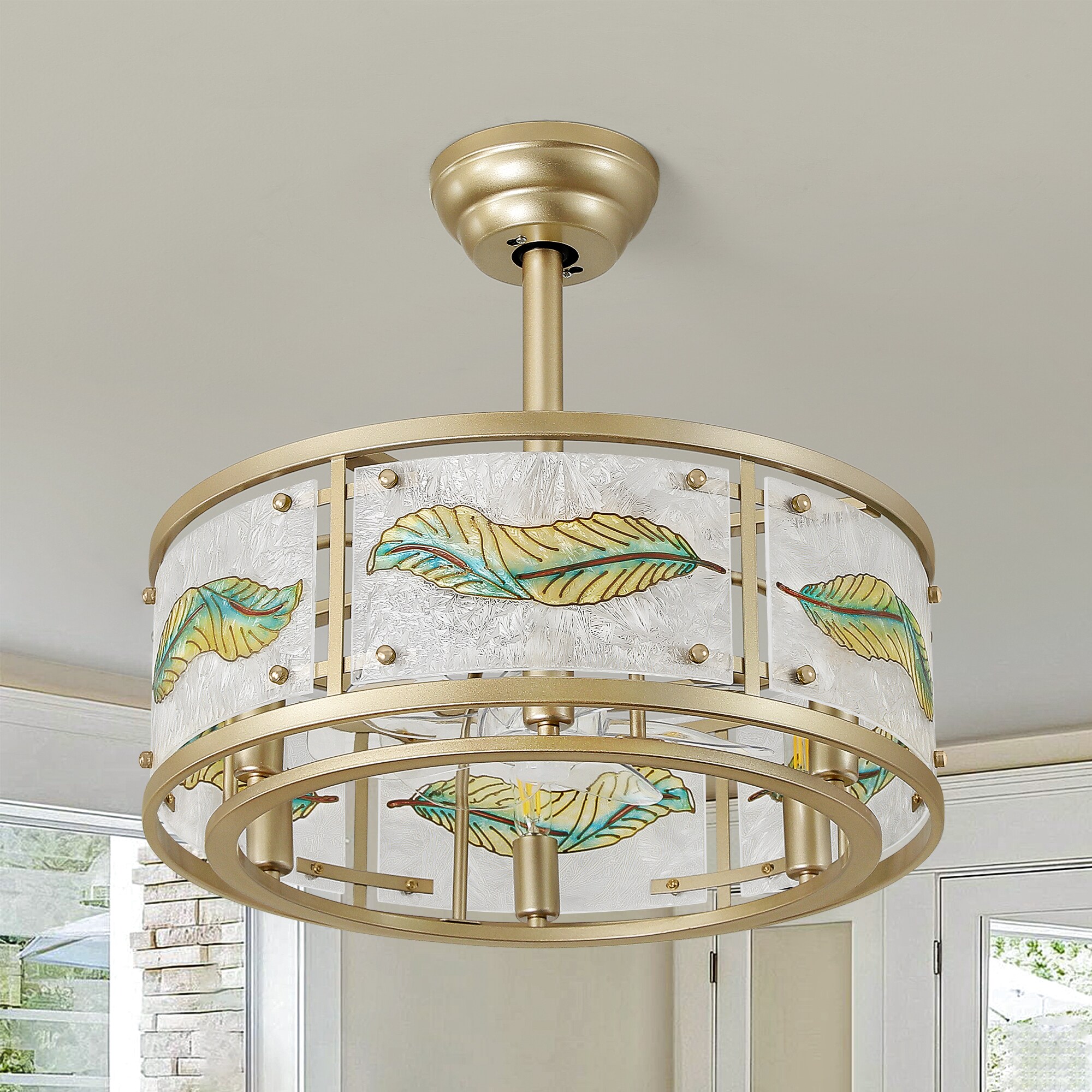 KAISITE 8909CF-06GD-LEAF Ceiling-Fans - View #2