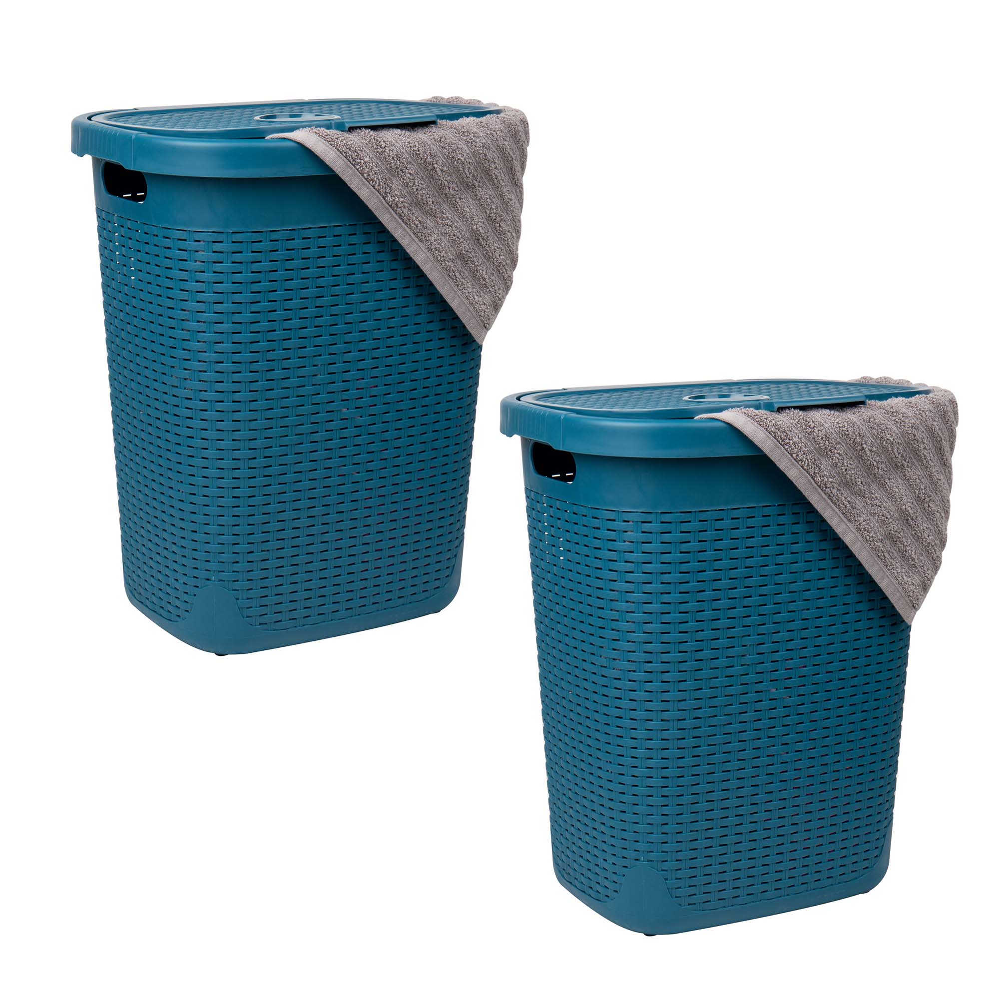 Honey-Can-Do 2 Piece Count Plastic Laundry Basket in the Laundry Hampers &  Baskets department at