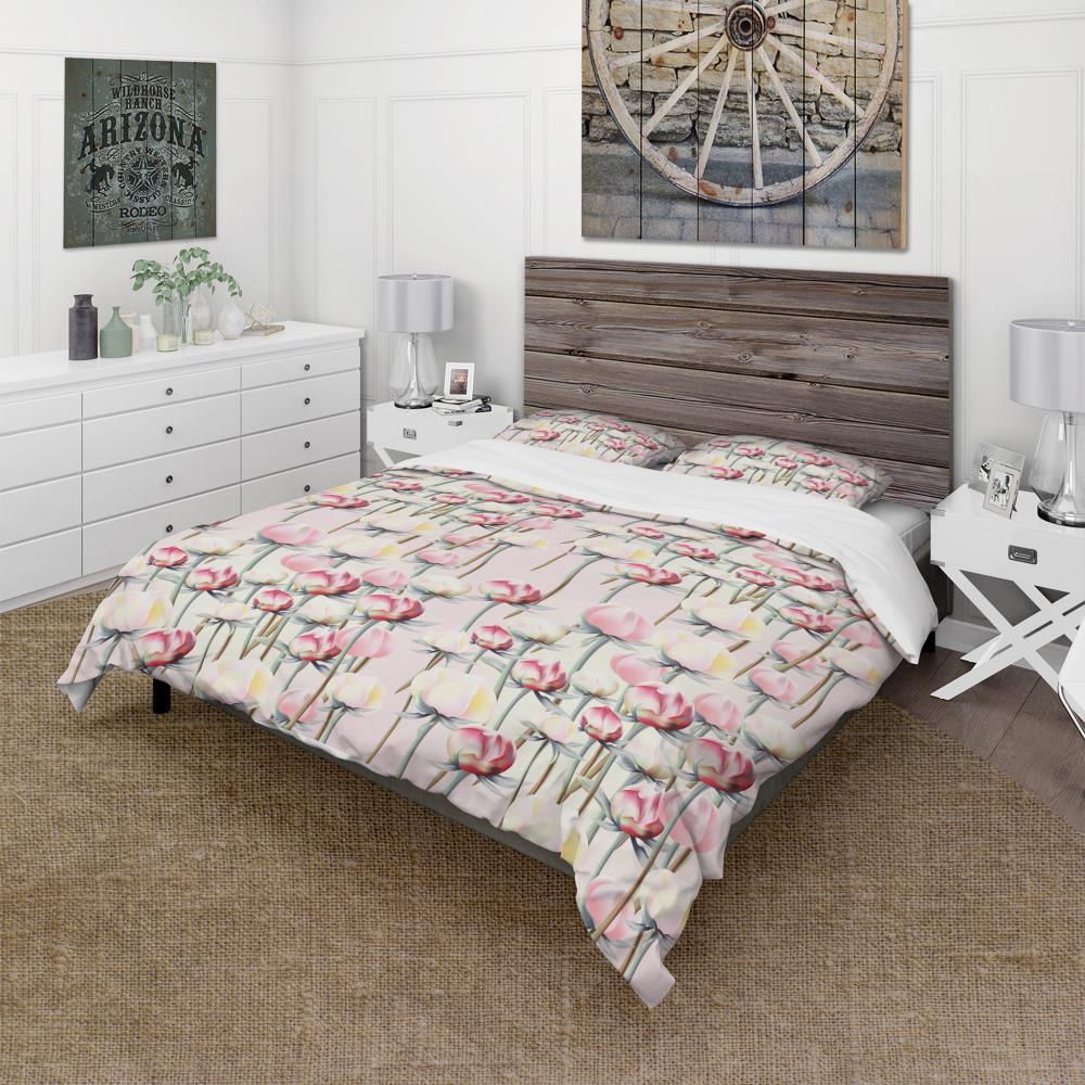 Designart 3-Piece Pink King Duvet Cover Set in the Bedding Sets ...