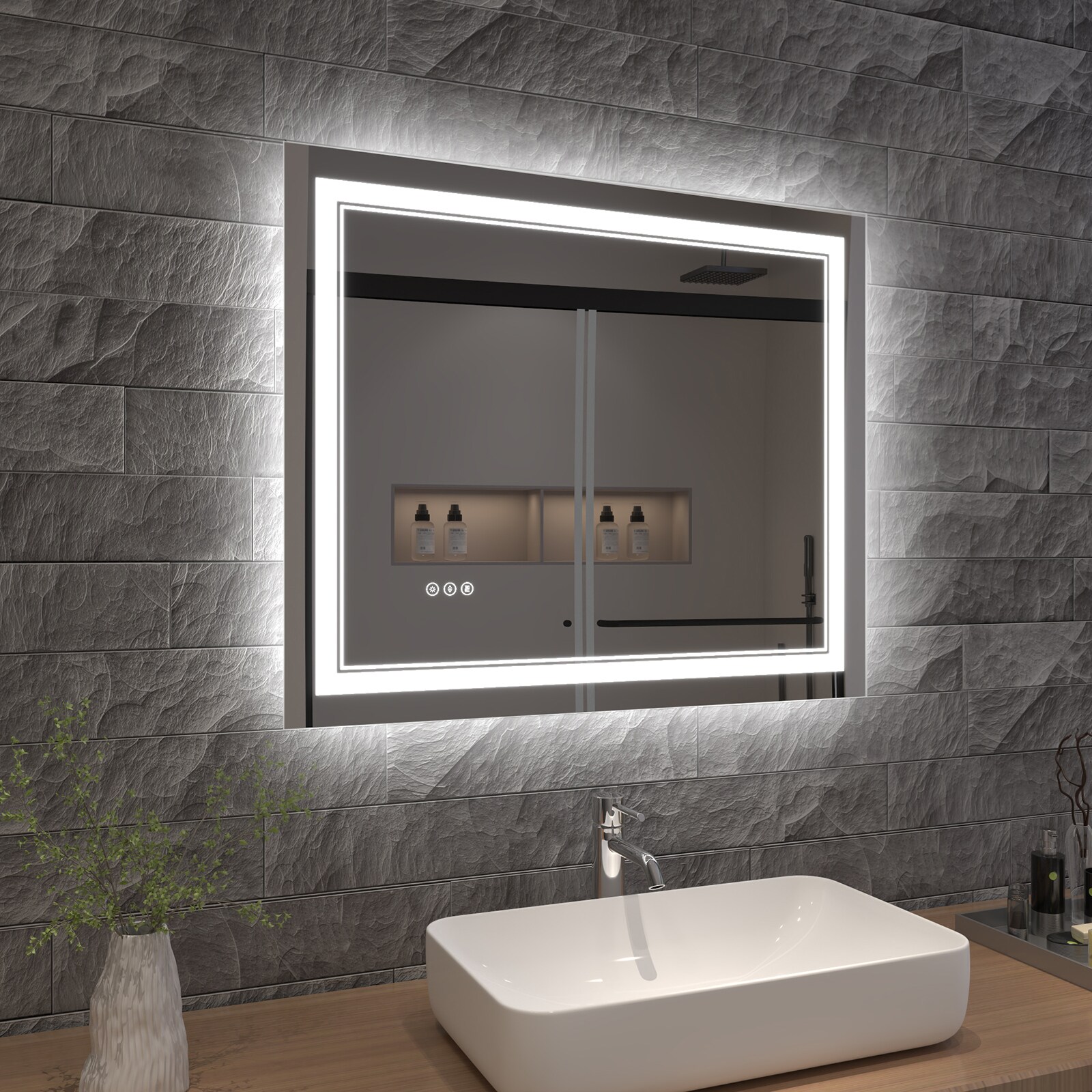 AAZJ JKF-MU04-3636SF1 Framed-Bath-Mirrors - View #2