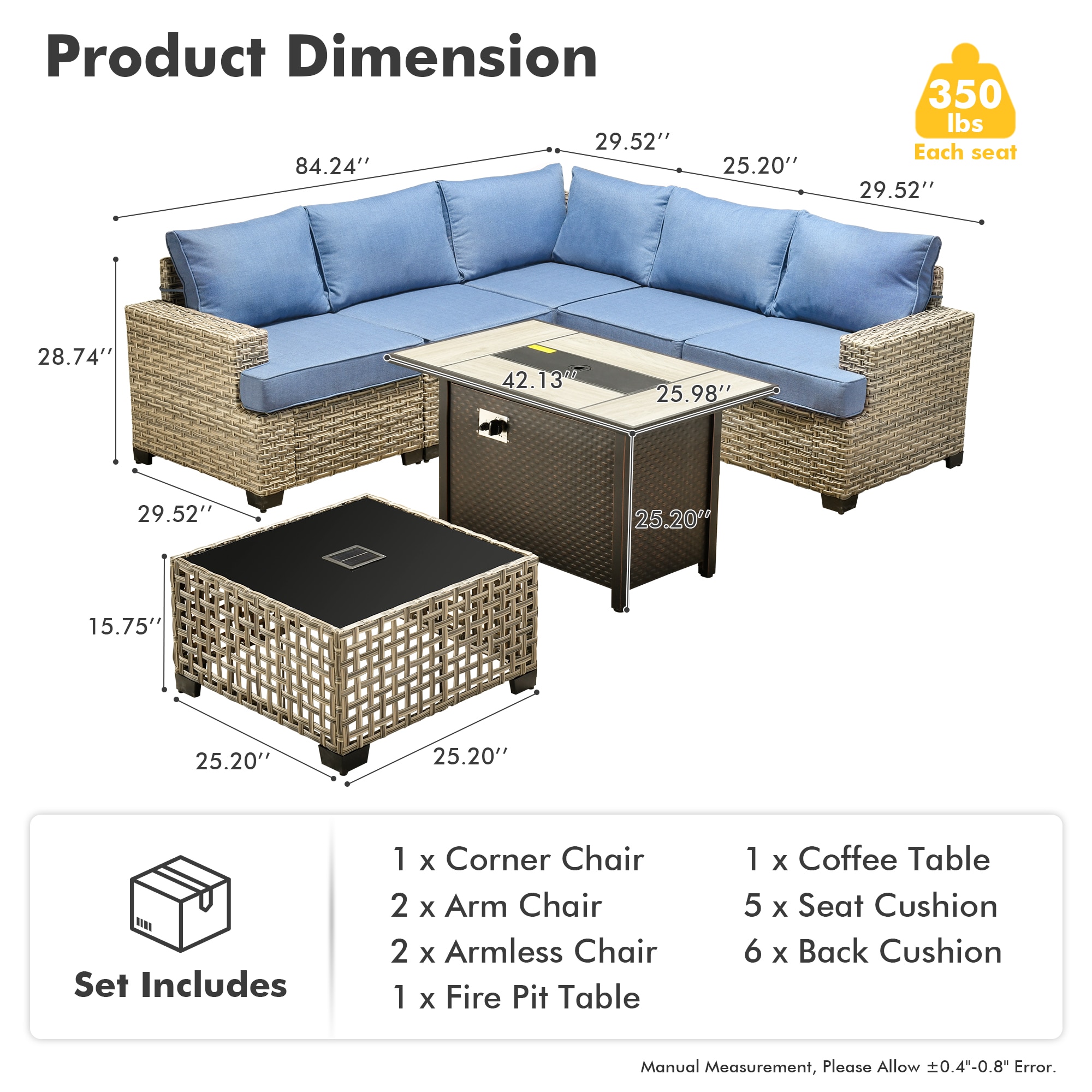 Ovios RFPTS500 Patio-Conversation-Sets - View #7