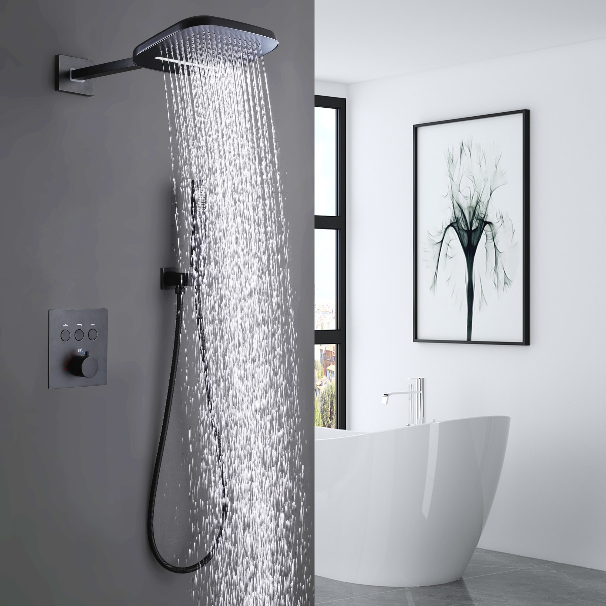 WELLFOR WB-1017 Showerhead-Bar-Panels - View #2