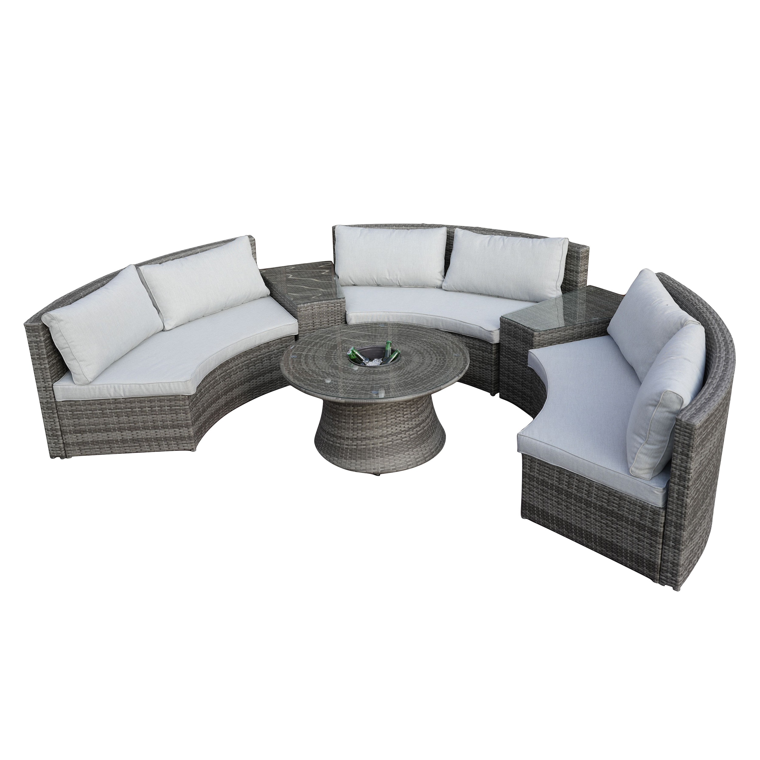 Moda Furnishings CMAS-1205B-GR Patio-Conversation-Sets - View #4