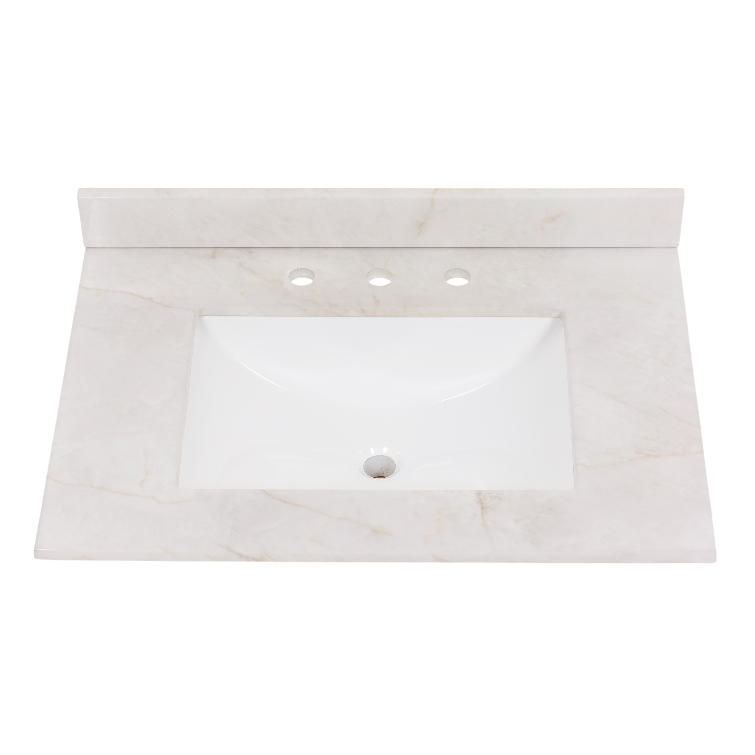 Style Selections Soft Marble Effects Cultured Marble Undermount Bathroom Vanity Top
