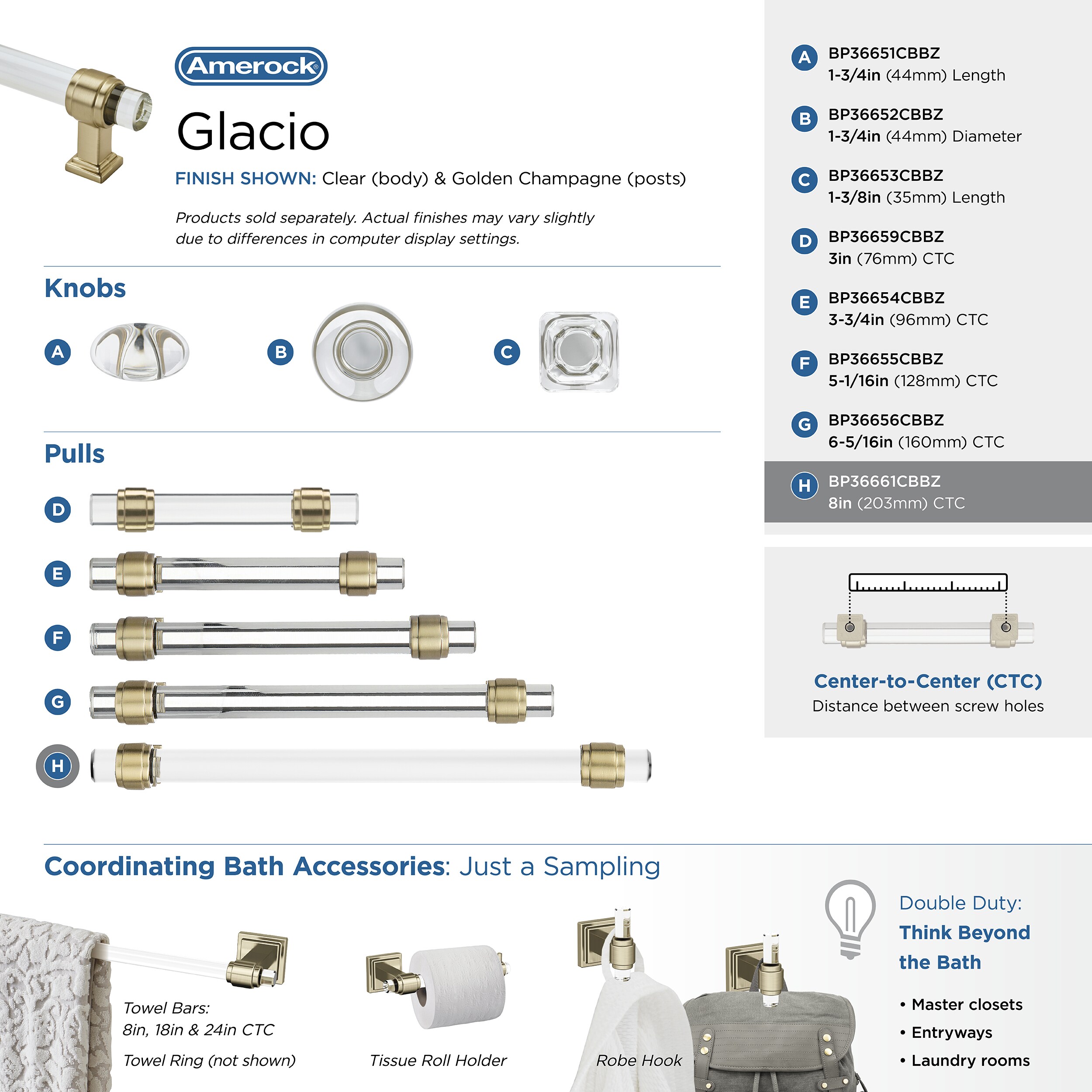 Amerock BP36661CBBZ Cabinet-Pulls - View #6