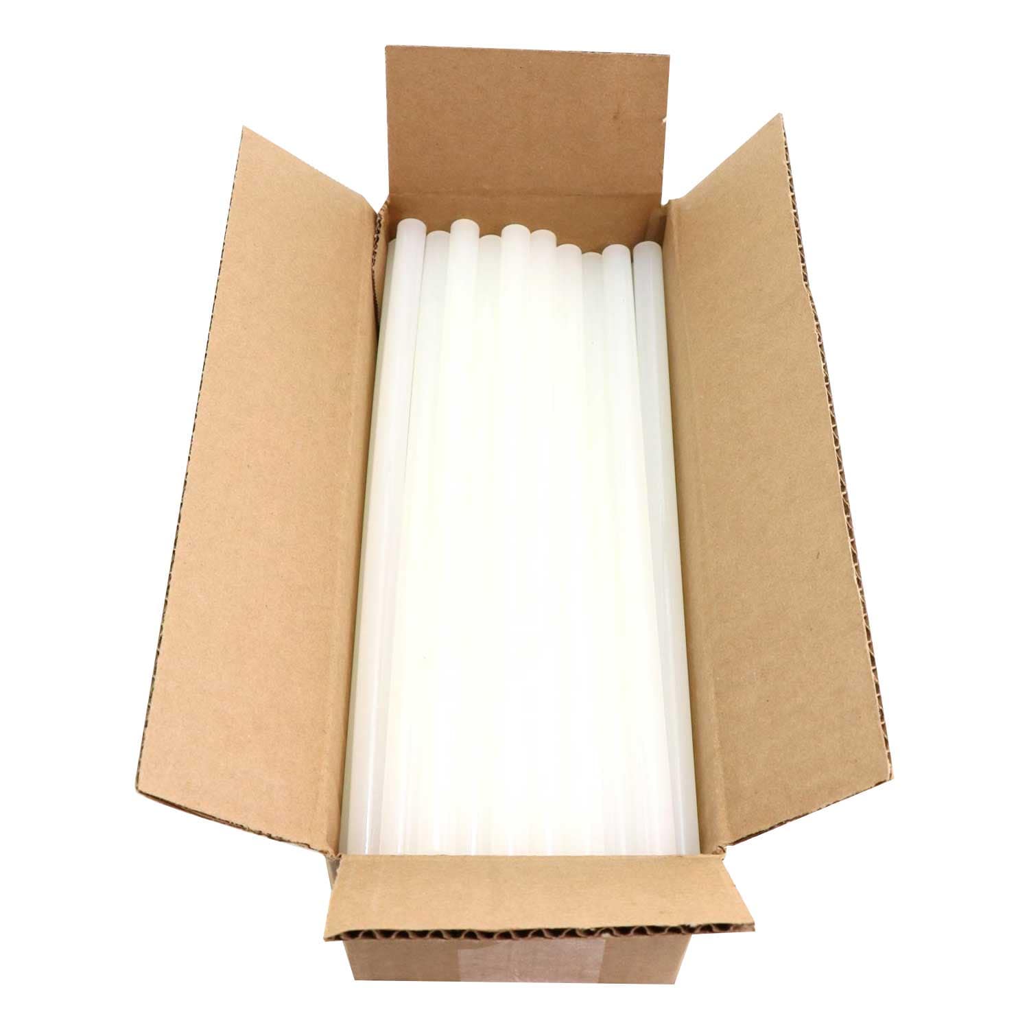 725R510 Full Size 10 Clear Hot Glue Sticks - 5 lb Box