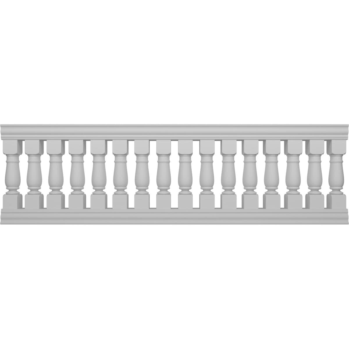 Ekena Millwork BALK38X120OXN FiberThane 10-ft x 38-in Oxford Fiberglass Deck Rail Kit