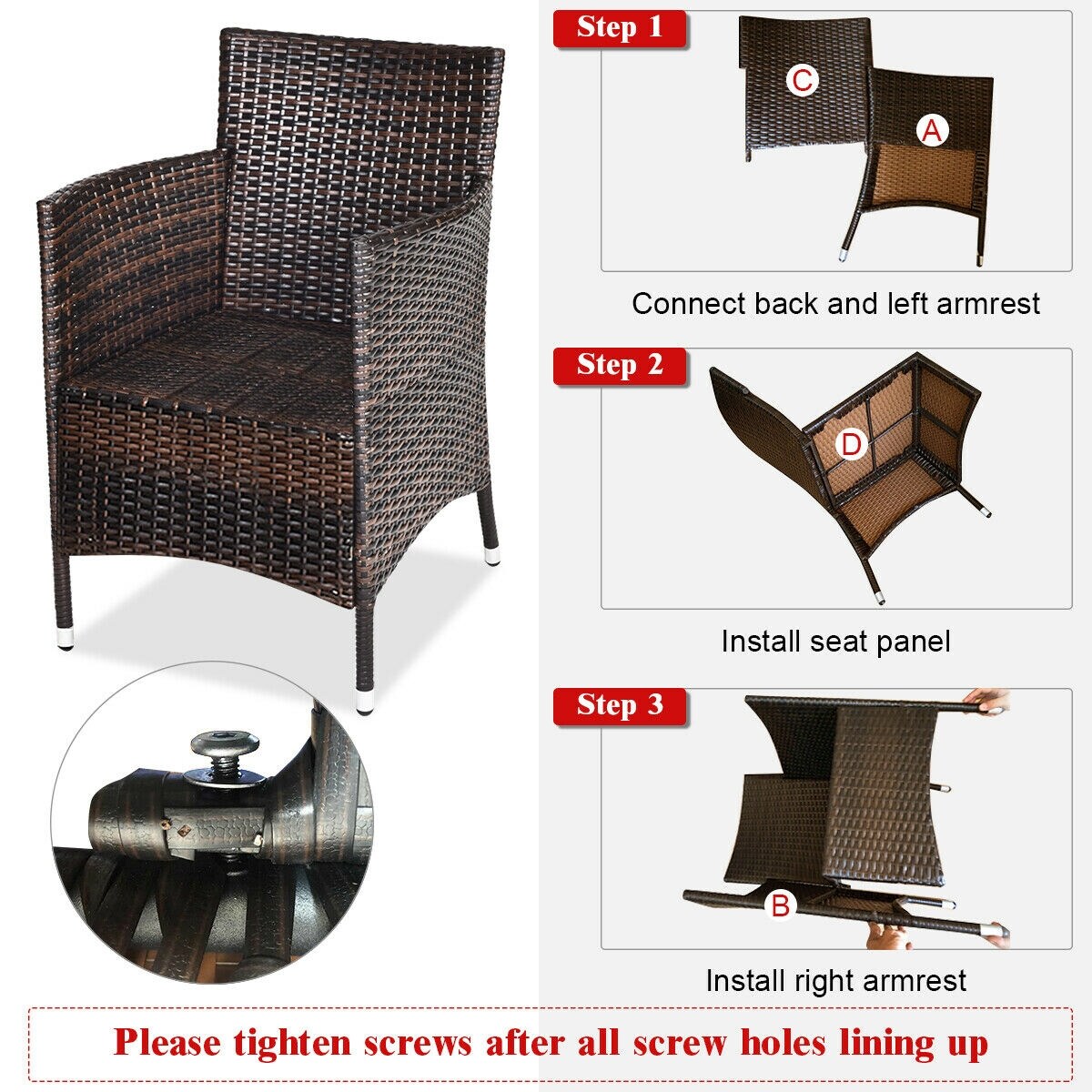 Forclover HBV-850TU Patio-Conversation-Sets - View #4