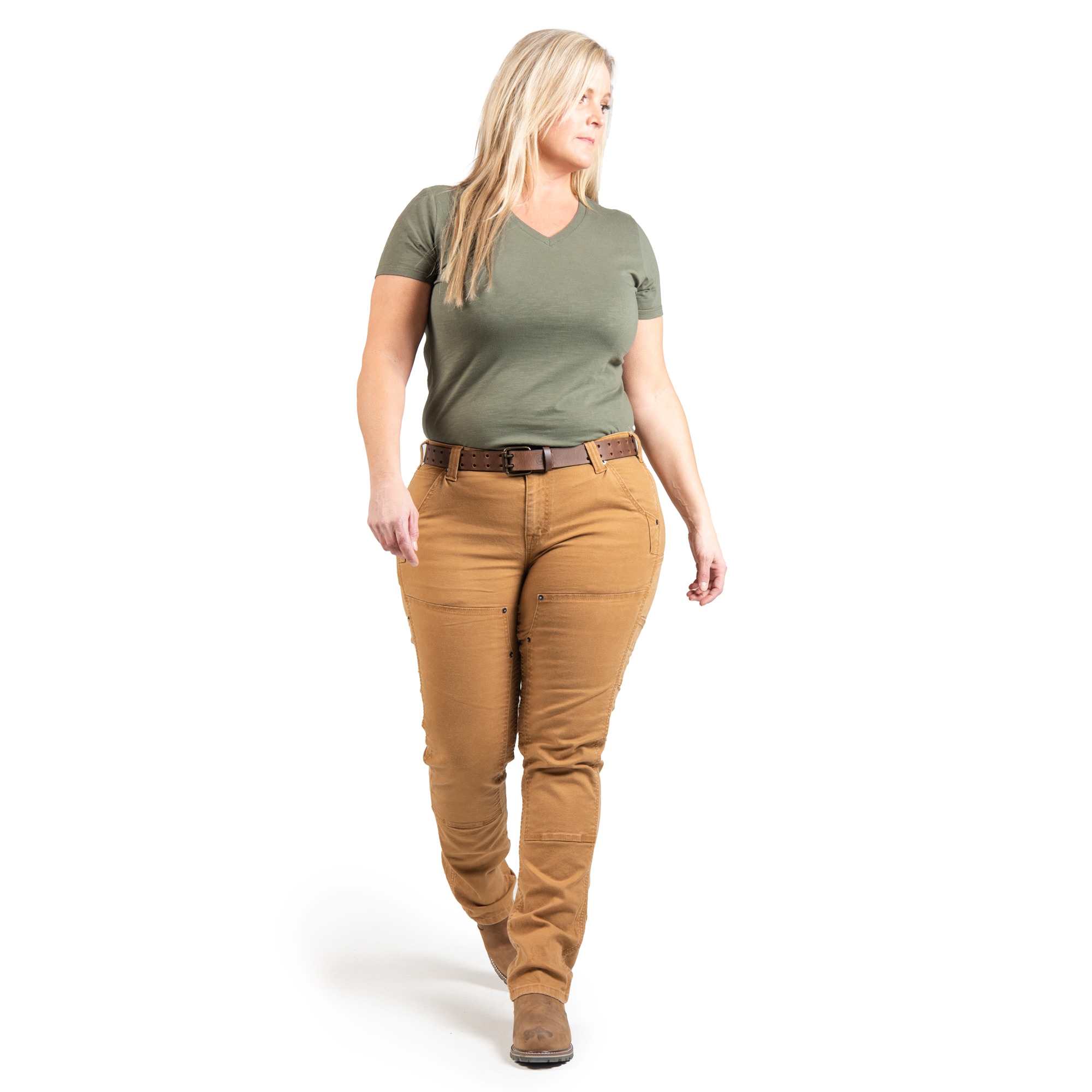 Dovetail Workwear Women's Saddle Brown Canvas Work Pants (14 X 30) in the  Pants department at