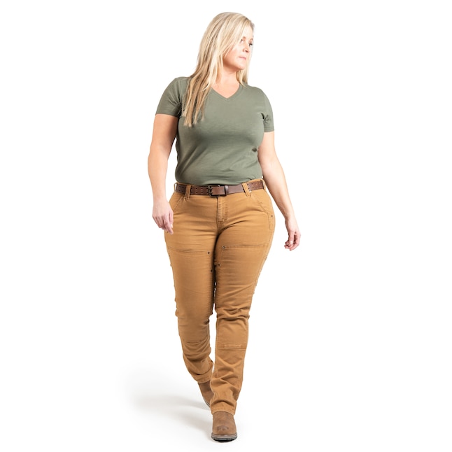 Dovetail Workwear Women's Saddle Brown Canvas Work Pants (14 X 32) in the Work  Pants department at
