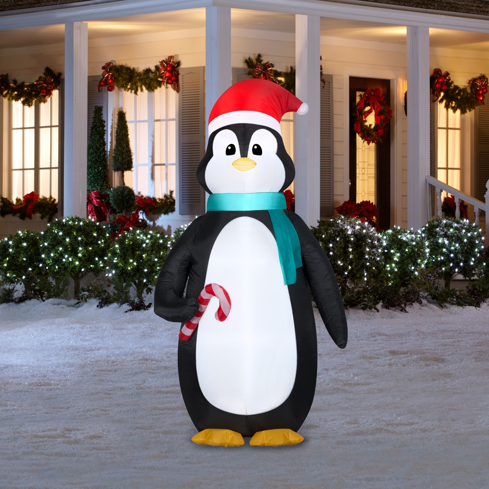 Gemmy 7-ft Lighted Penguin Christmas Inflatable at Lowes.com