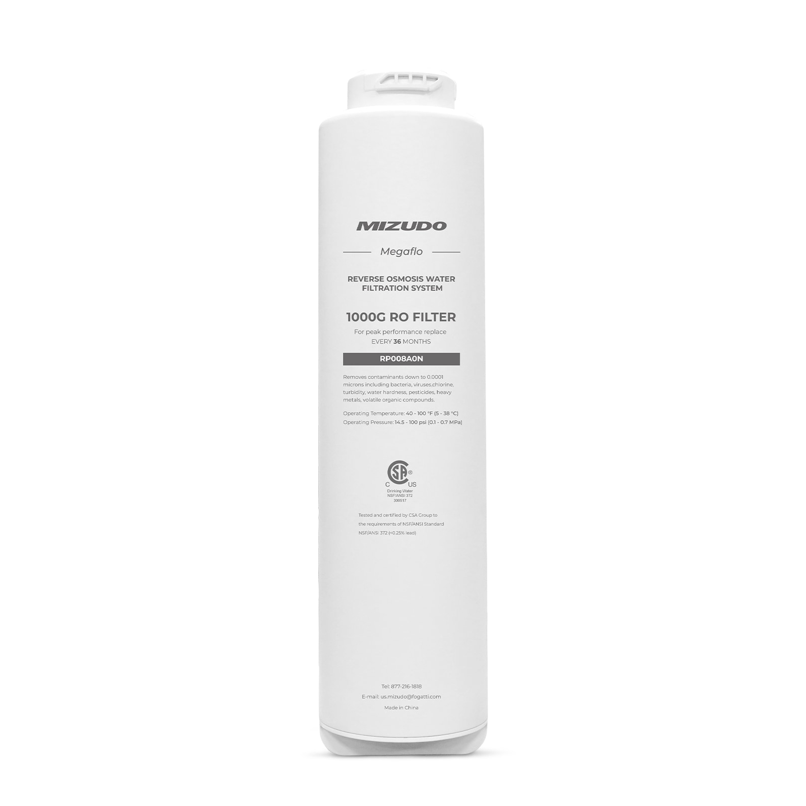 Mizudo Megaflo Water Dispenser 36-Months Replacement Filter