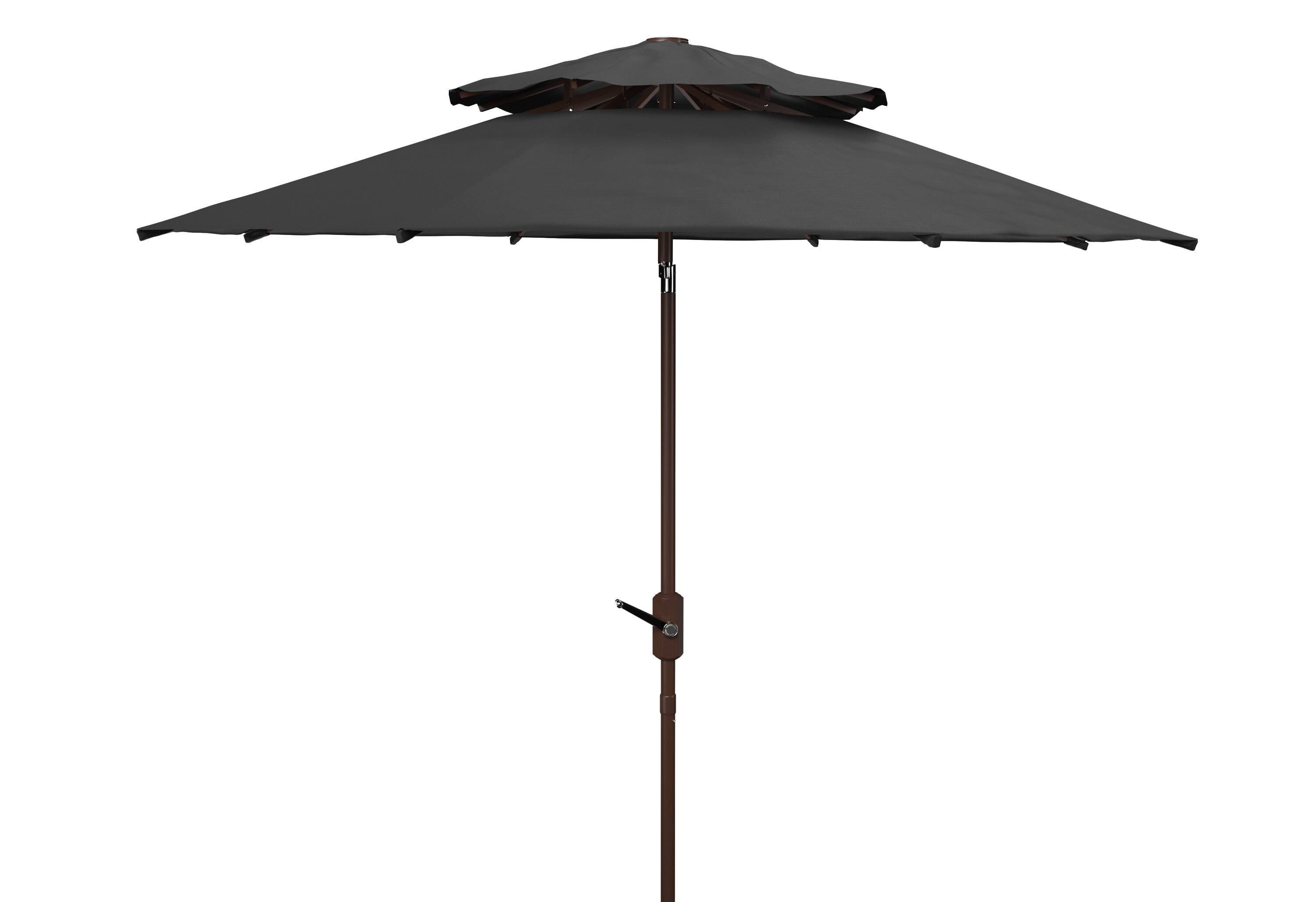 Safavieh PAT8201D 8.43-Feet Aluminum Black Auto-tilt Market Patio Umbrella