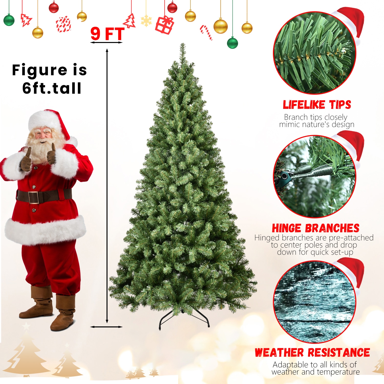 AAZJ NBC-CM64202ML Artificial-Christmas-Trees - View #13
