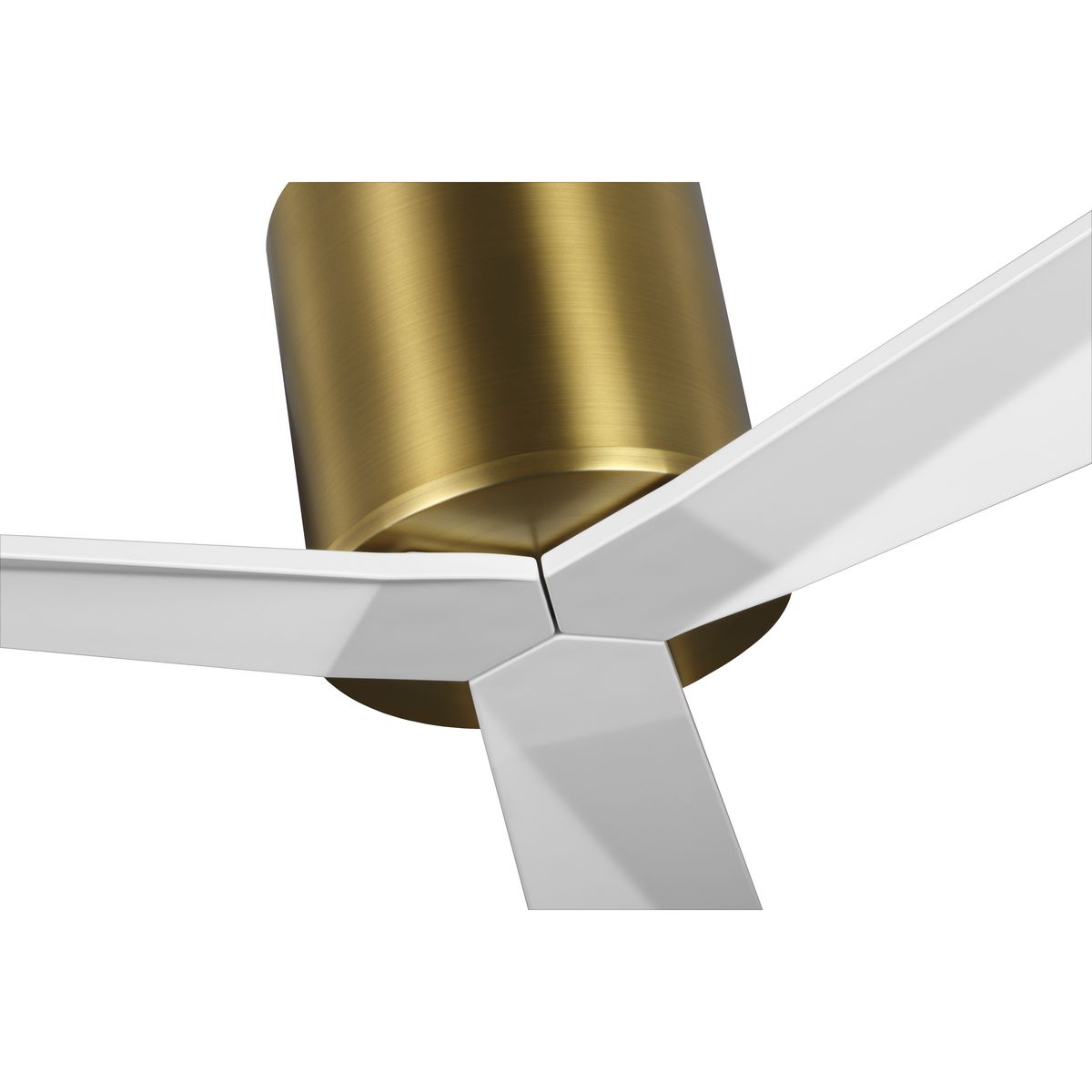 Paso 60'' Vintage Brass Ceiling Fan with Matte White Blades