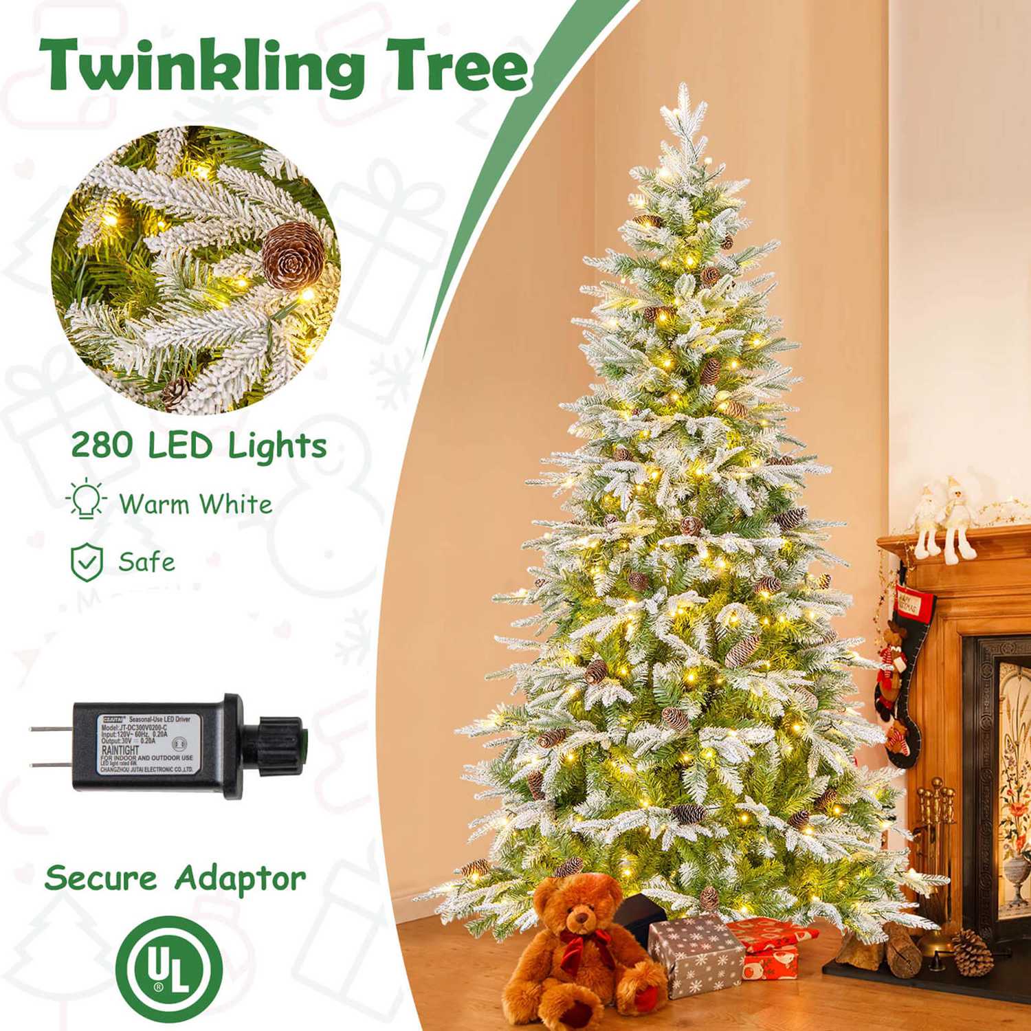Costway HCST04239 Artificial-Christmas-Trees - View #6